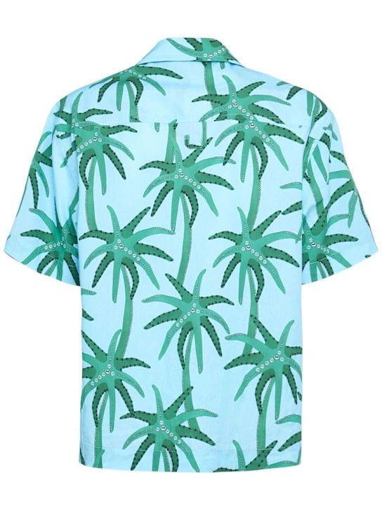 Jacquemus o1lsvrm0425 Chemise Jean Printed SS Shirt in Print Palmtrees Size US L / EU 52-54 / 3 - 2 Thumbnail