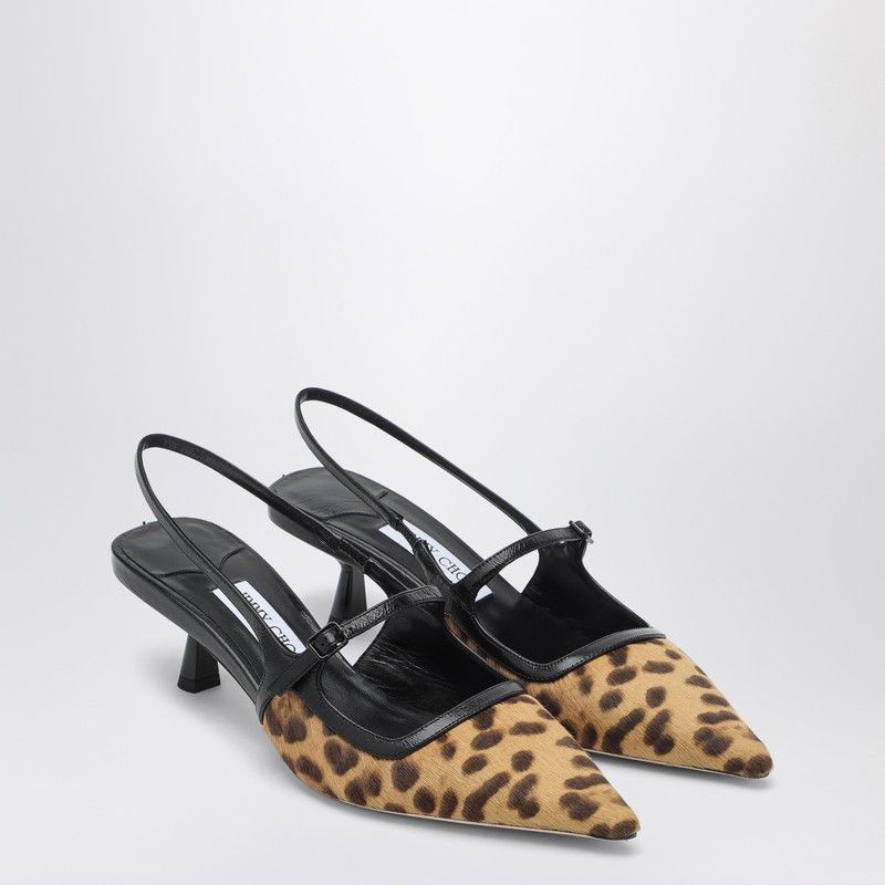 Jimmy Choo Jimmy Choo Didi 45 Slingback In Leopard Print Pony Skin Size US 7 / IT 37 - 1 Thumbnail