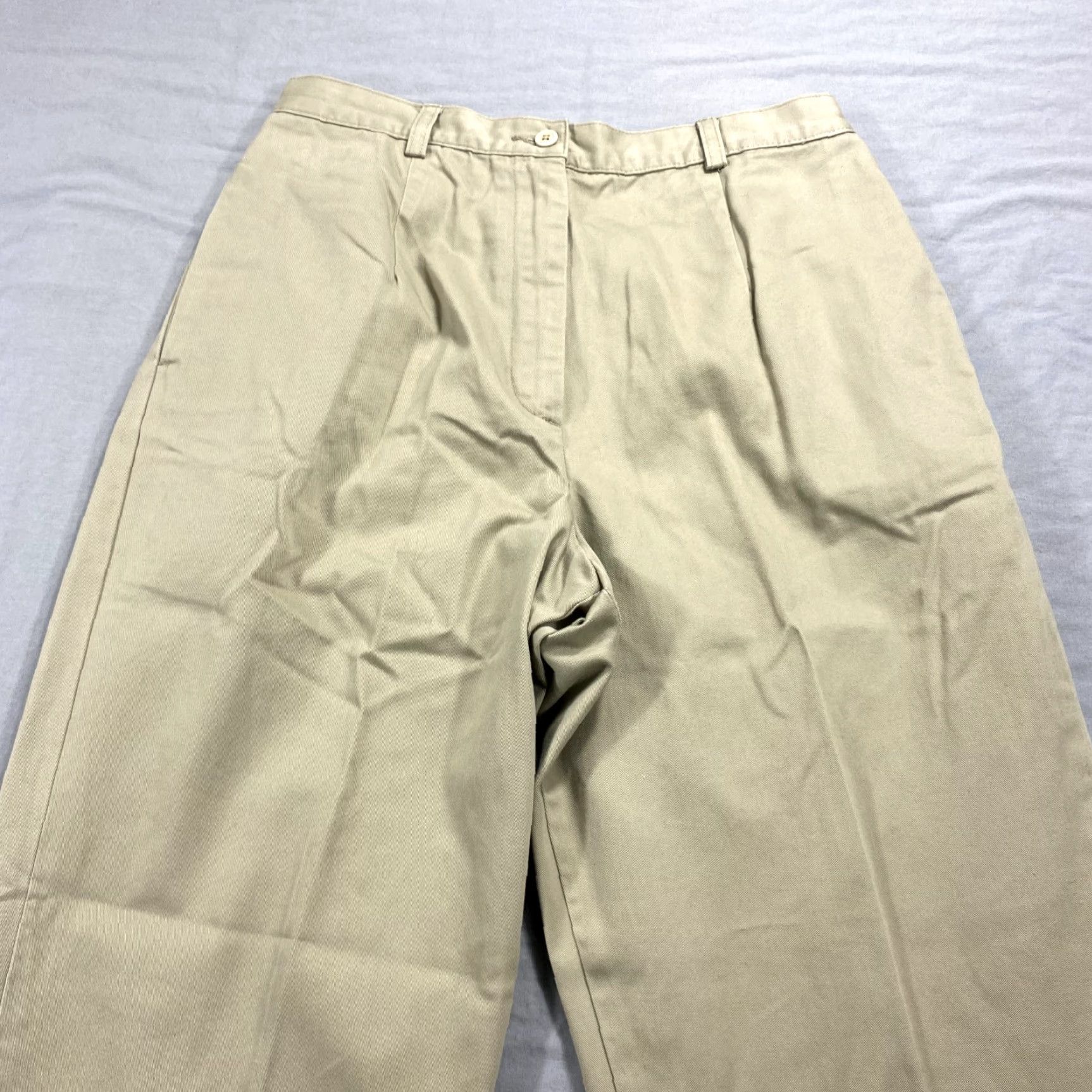 Pendleton VINTAGE Pendleton Pants Womens 10 Beige Pleated High Rise Trousers 28x28 Size 32" / US 10 / IT 46 - 3 Thumbnail