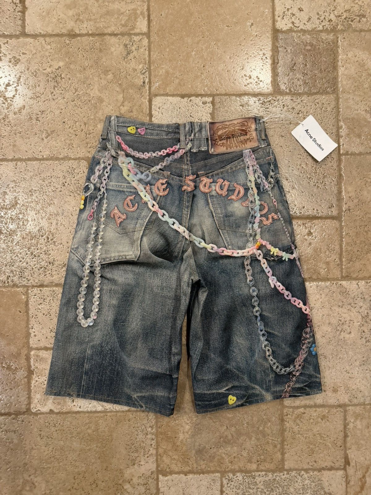 Acne Studios Acnes Studios SS25 Trompe L’Oeil Keychain Blue Denim Shorts Size US 30 / EU 46 - 5 Thumbnail