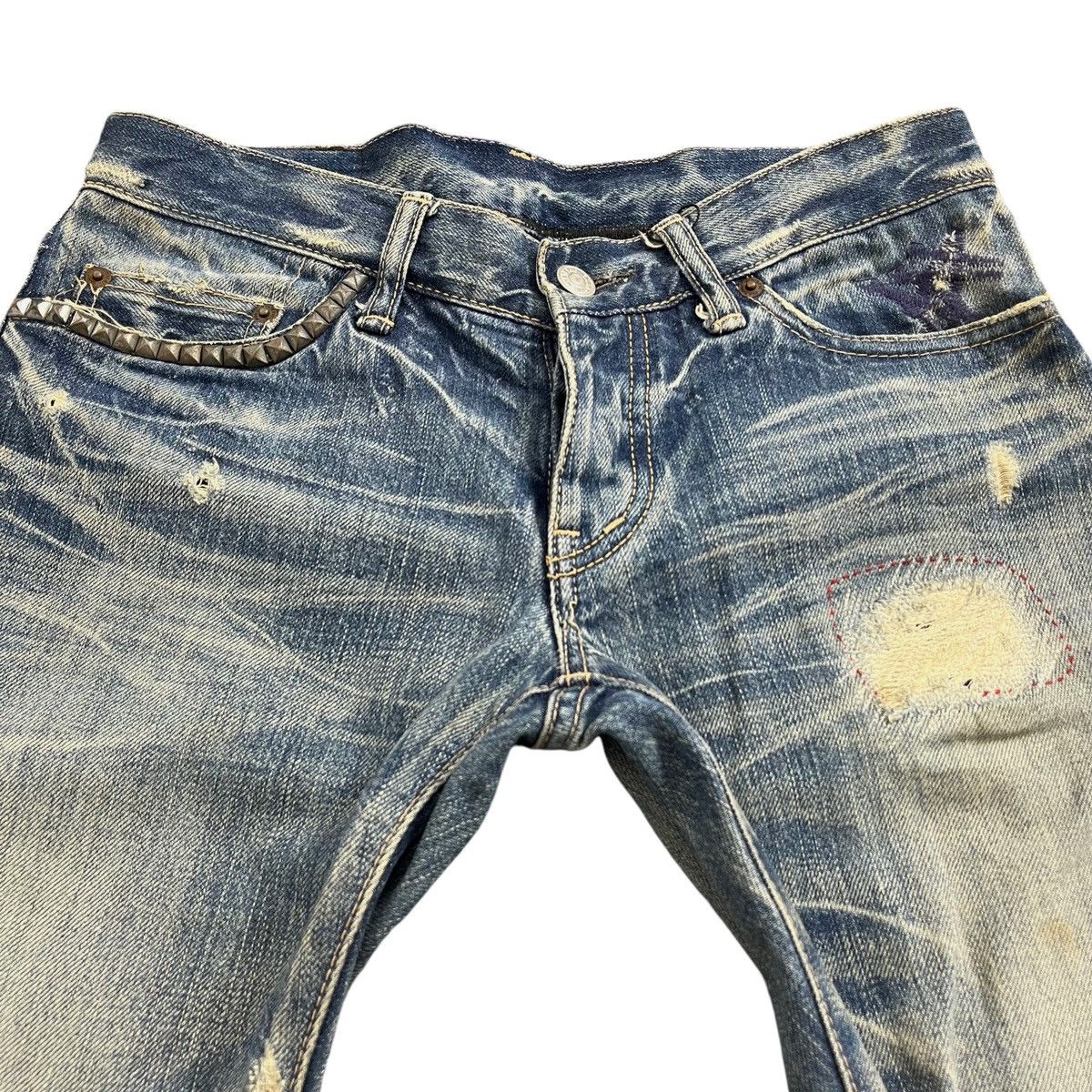 Hysteric Glamour Selvedge Hysteric Glamour Studded Distressed Denim Pants Size US 28 / EU 44 - 4 Thumbnail