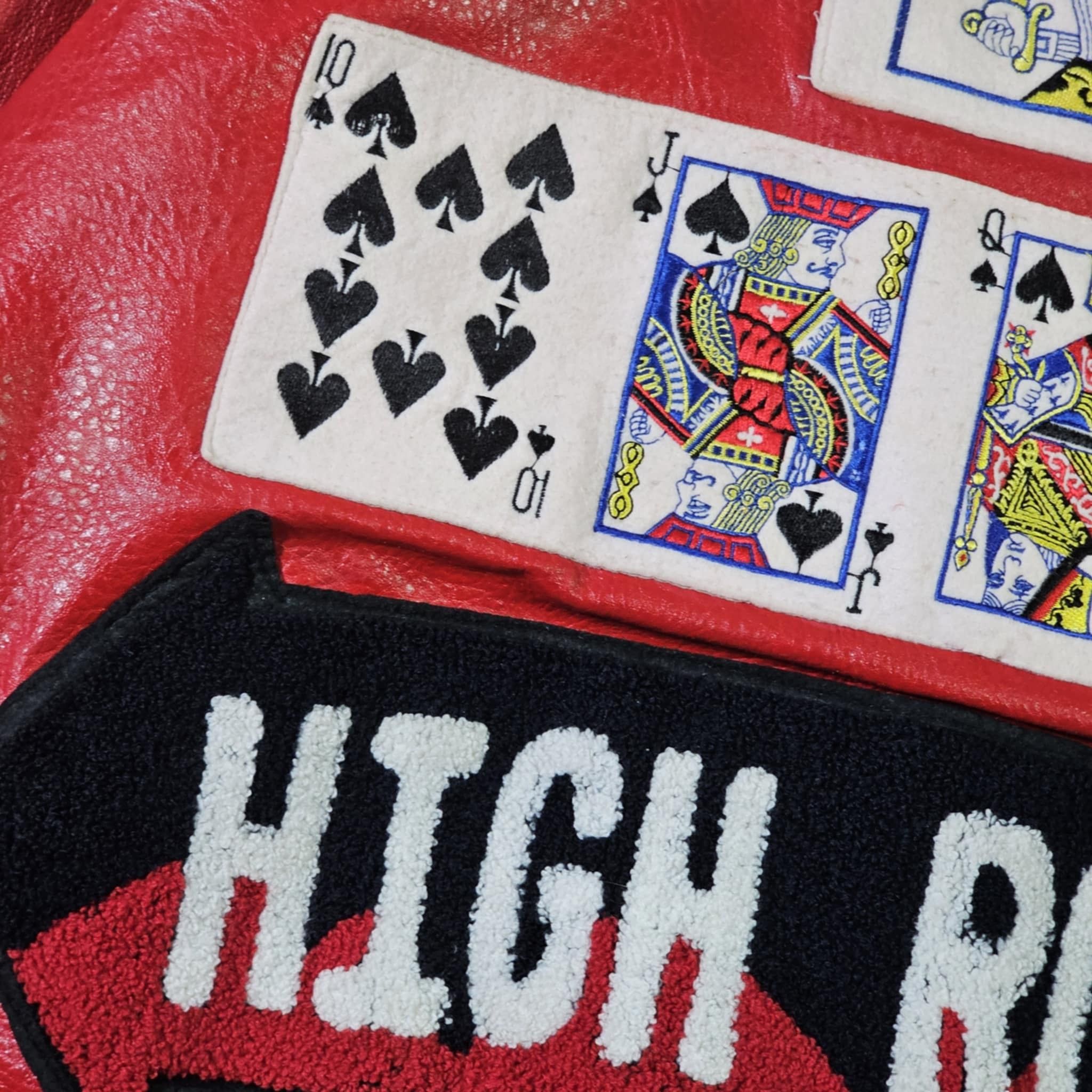 Vintage Troop Vintage 80s High Roller Gambler Leather Bomber Jacket Size US L / EU 52-54 / 3 - 8 Thumbnail