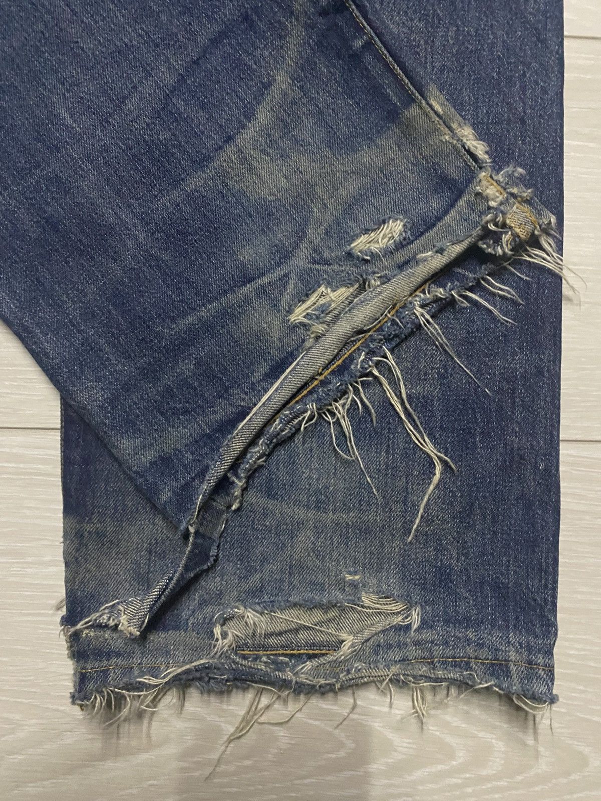 Supreme Vintage Supreme Denim Selvedge Baggy Heavy Repair Jeans Size US 33 - 16 Thumbnail