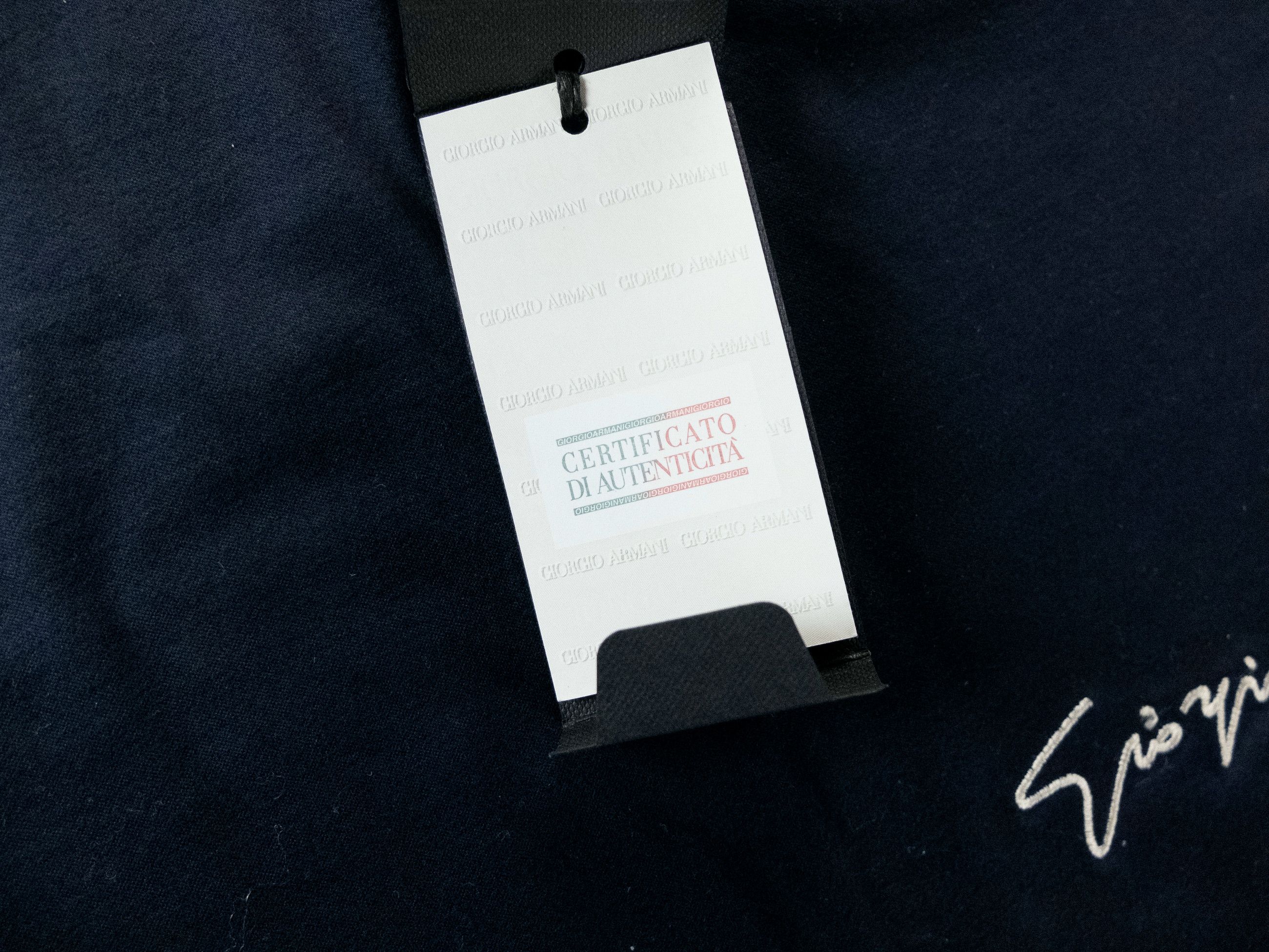 Giorgio Armani GIORGIO ARMANI mainline navy blue signature t-shirt Medium Size US M / EU 48-50 / 2 - 5 Thumbnail