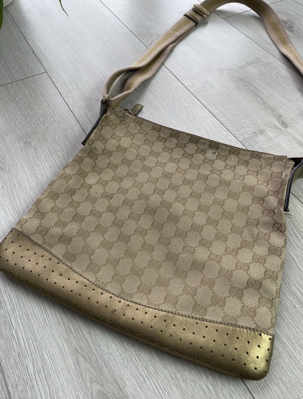 Gucci × Vintage Gucci GG Supreme monogram canvas bag messenger Size ONE SIZE - 6 Thumbnail