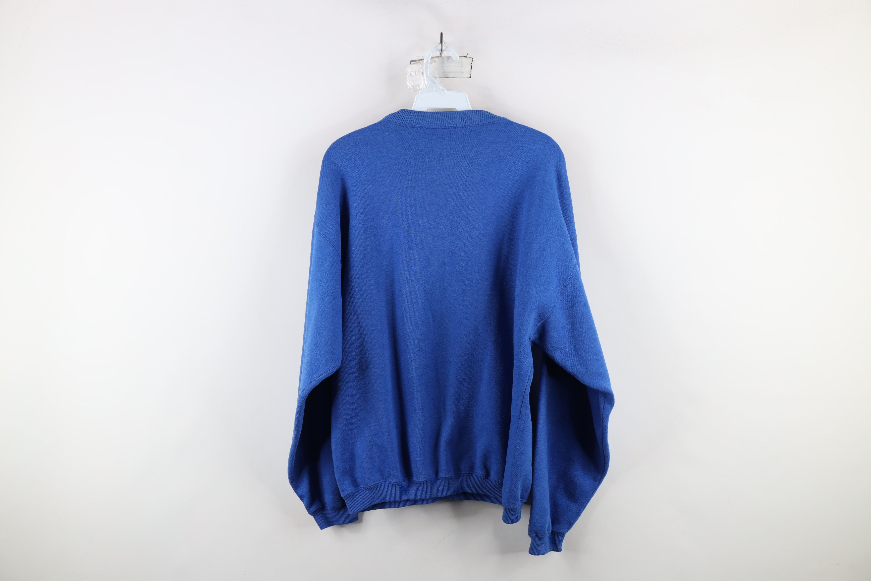 Vintage Vintage 90s Streetwear Blank Crewneck Sweatshirt Blue USA Size US M / EU 48-50 / 2 - 11 Thumbnail
