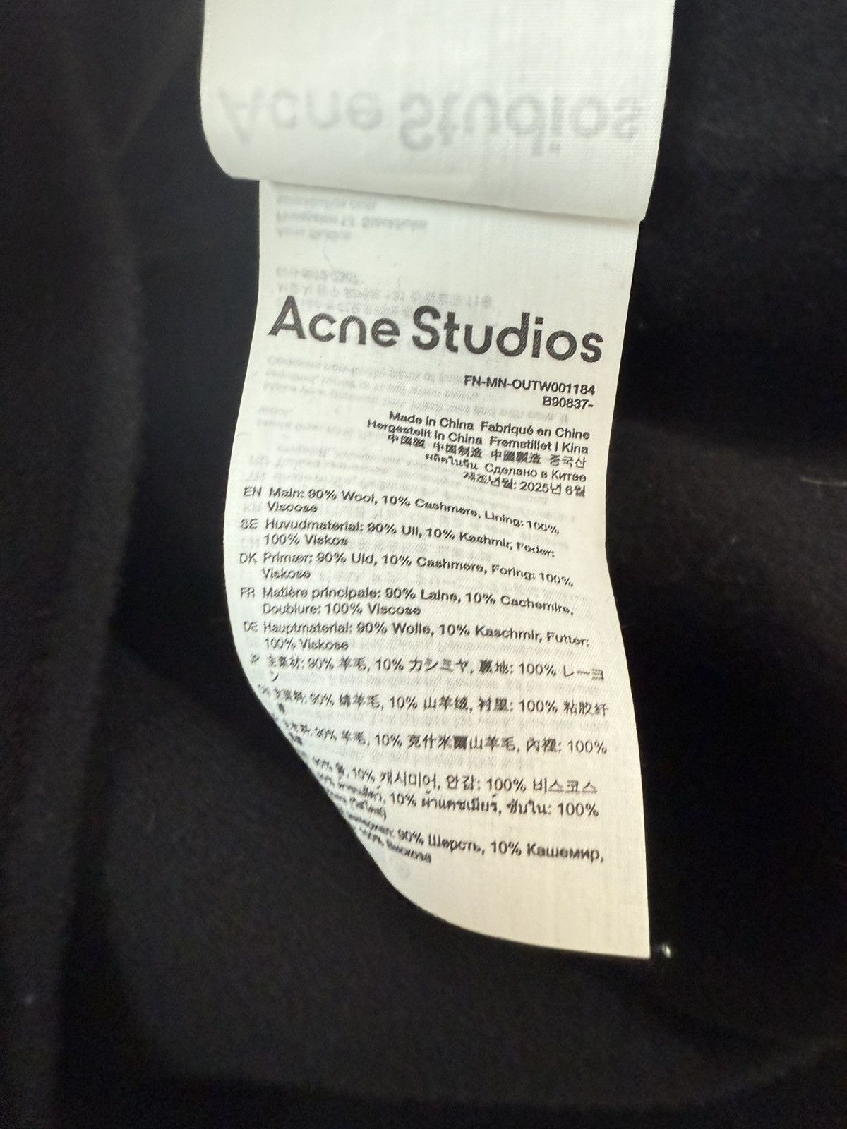 Acne Studios Acne Studios Black Cashmere Jacket Size US S / EU 44-46 / 1 - 9 Thumbnail
