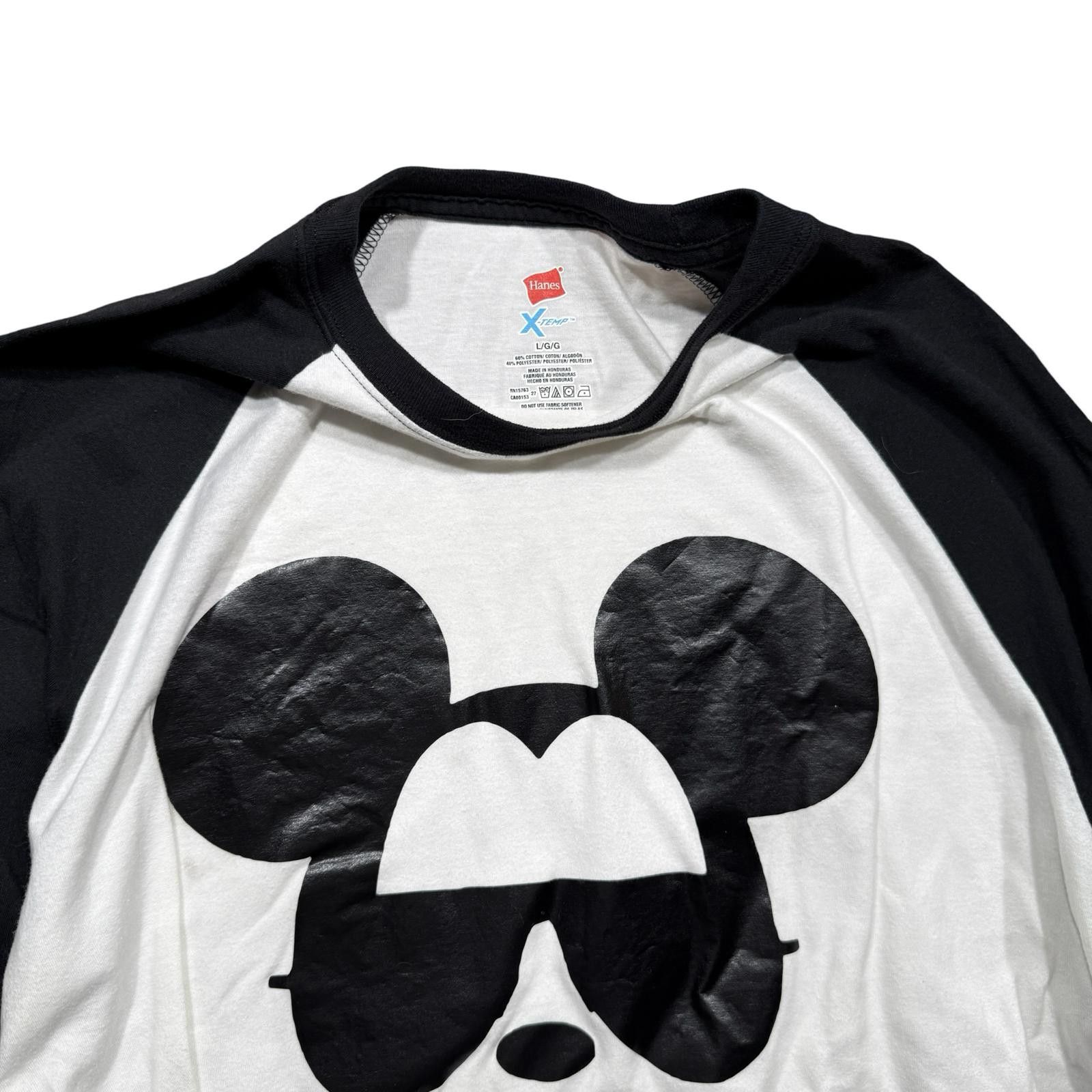 Disney Mickey Mouse Aviator Y2K Two Tone Graphic Raglan Tee Size US L / EU 52-54 / 3 - 2 Thumbnail