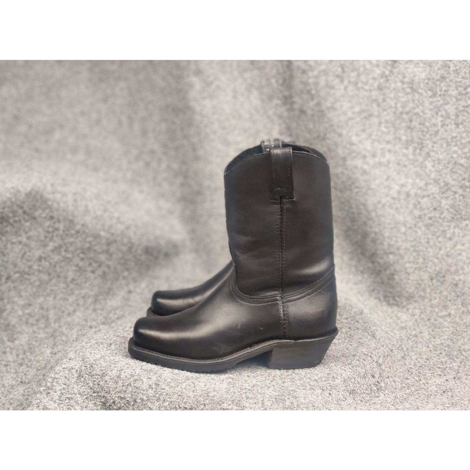 Vintage Canada West Leather Motorcycle Boots Western Square Toe Ankle Black Vintage Women’s Size 8 C Width Size US 8 / IT 38 - 6 Thumbnail