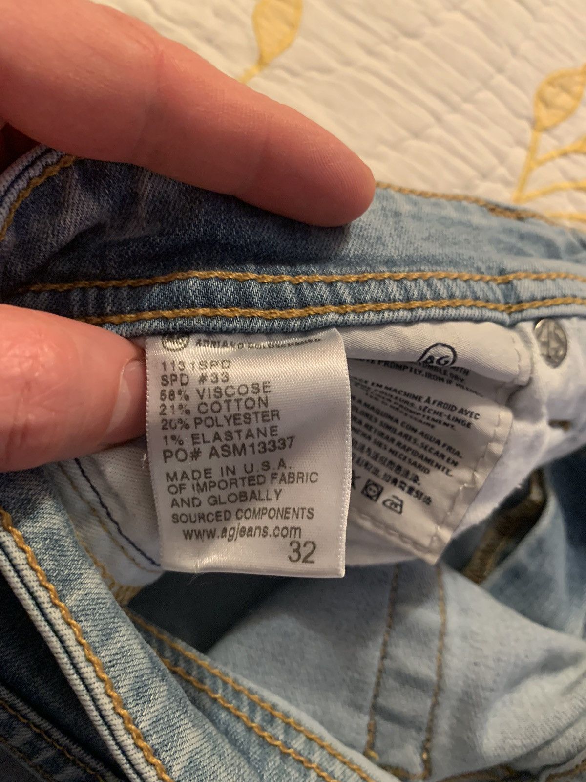 AG Adriano Goldschmied Mens Jeans Adriano Goldschmied AG-ED Denim 32 Size US 32 / EU 48 - 9 Thumbnail
