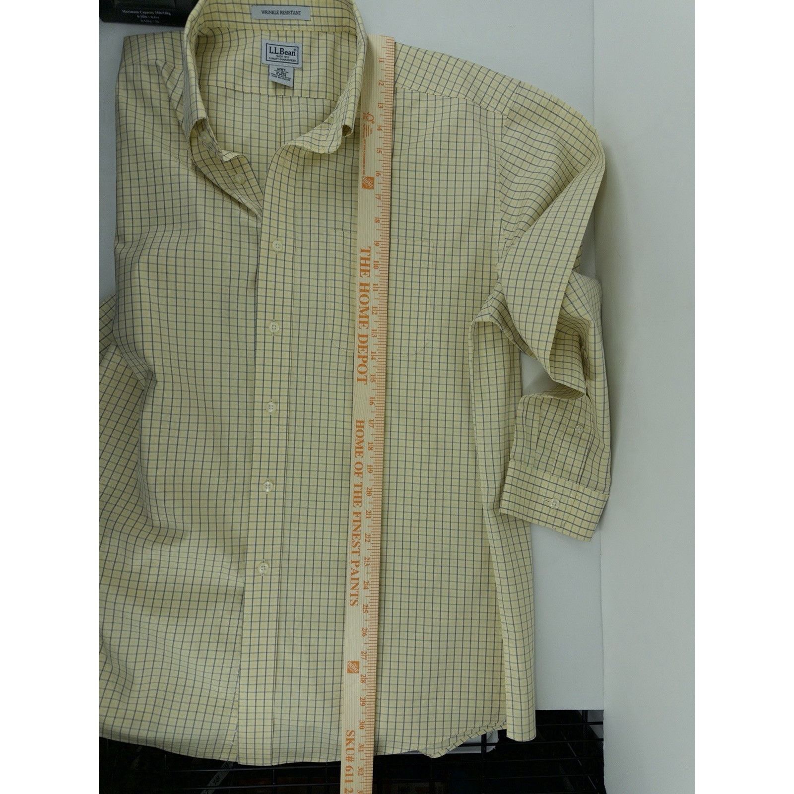 L.L. Bean LL Bean Mens XL Regular Yellow Wrinkle Resistant Button Down Size US XL / EU 56 / 4 - 6 Thumbnail