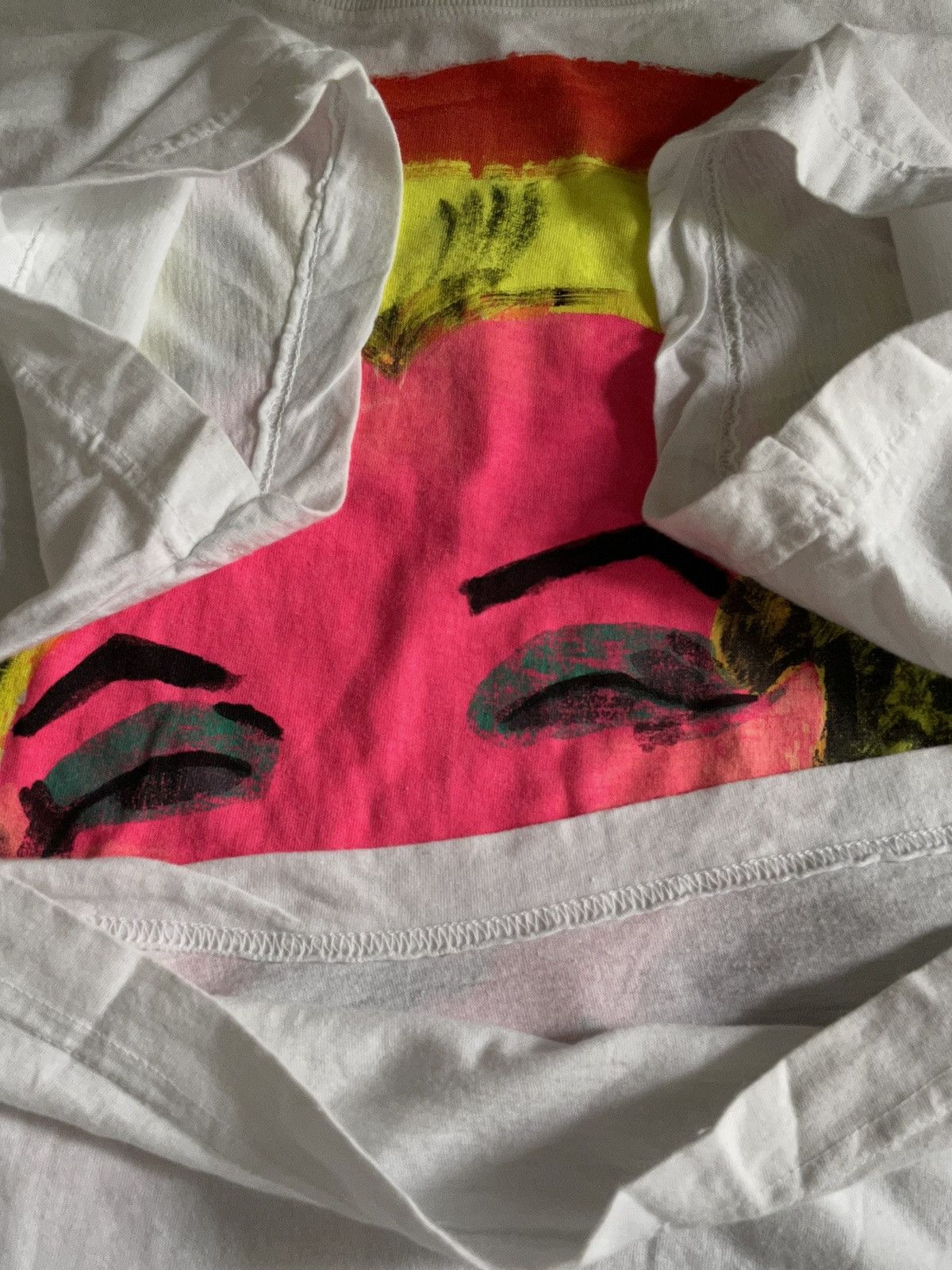 Vintage Vintage 90’s Marilyn Monroe T-Shirt Art Face RARE Size US M / EU 48-50 / 2 - 9 Thumbnail