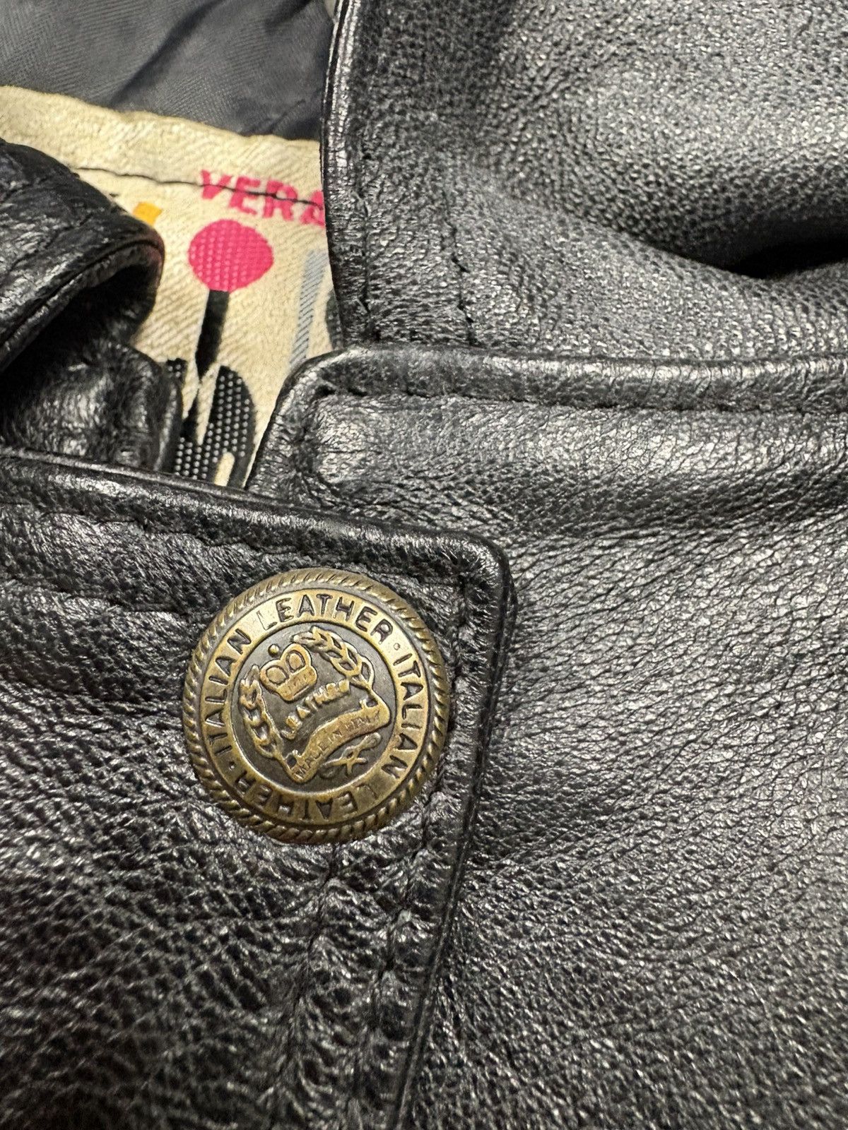 Desigual Vintage Disuguale Italian Leather Jacket Made in Italy Size US XL / EU 56 / 4 - 9 Thumbnail