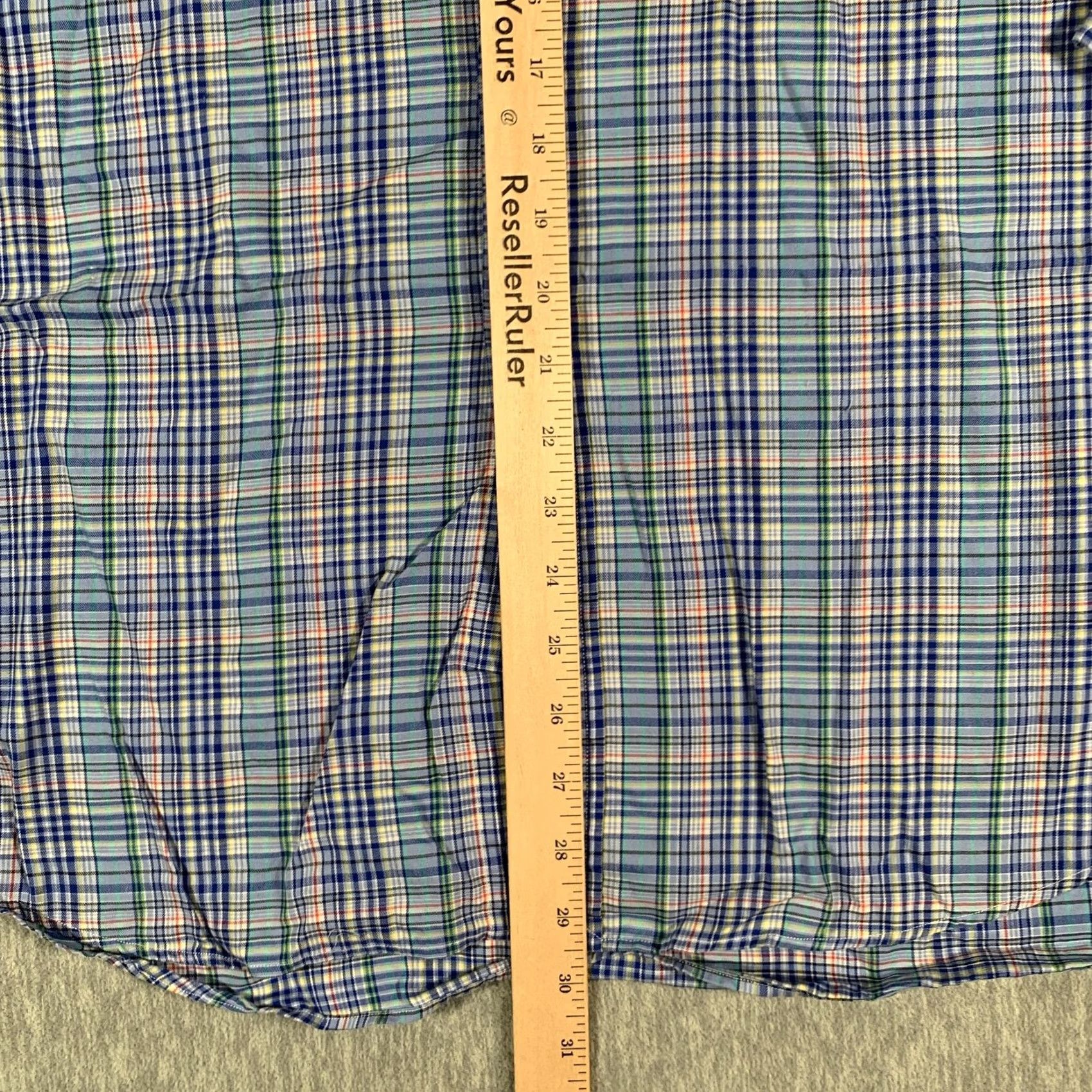 Polo Ralph Lauren Polo Ralph Lauren Shirt Mens 2XL Blue Green Plaid Button-Down Cotton Casual Long Sleeve Button-Up with Pockets Size US XXL / EU 58 / 5 - 7 Thumbnail