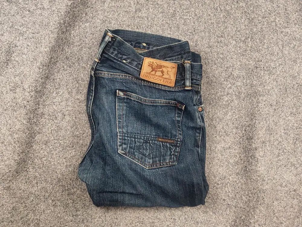 Indigofera Indigofera Vintage Selvedge Distressed Japan Denim Jeans Size US 34 / EU 50 - 1 Thumbnail