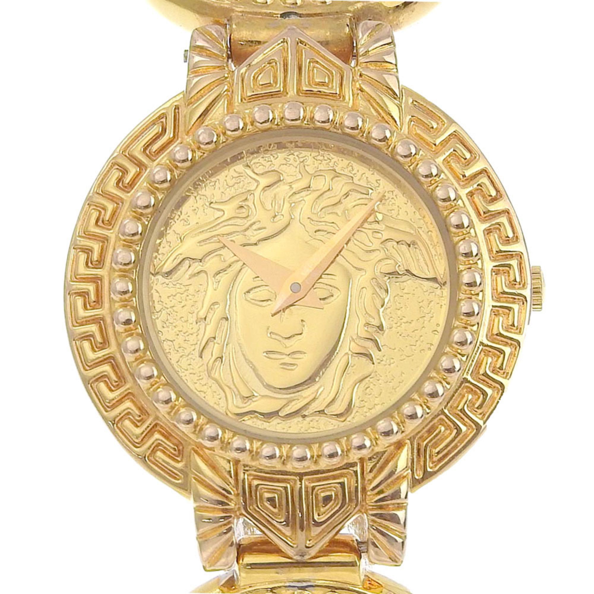 Versace Versace Medusa Watch Coin 7008012 Gold Plated Quartz Analog