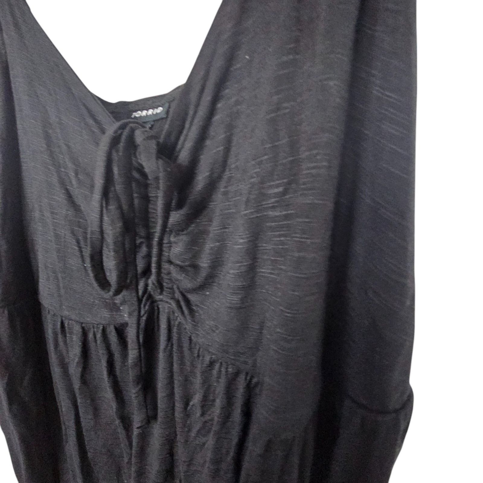 Corridor Torrid Babydoll Tank Sweetheart Ruffle Eyelet Tie Front Slub Size XXL / US 16-18 / IT 52-54 - 7 Thumbnail