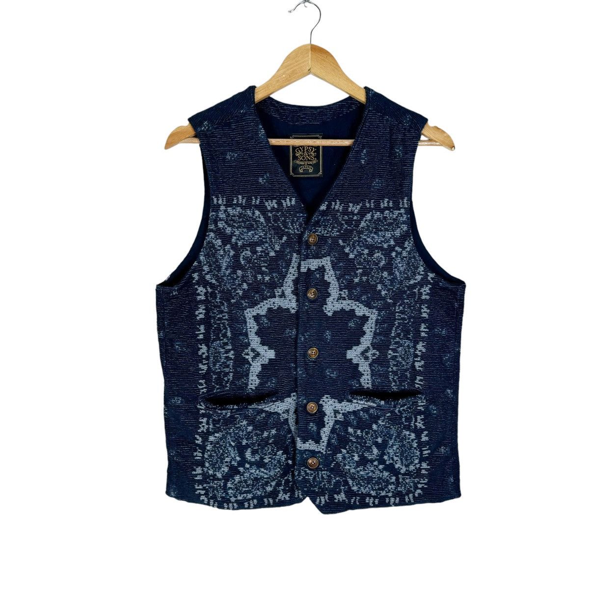 Gypsy × Japanese Brand ☀️GYPSY & SONS JAPAN PAISLEY VEST Size US L / EU 52-54 / 3 - 1 Thumbnail