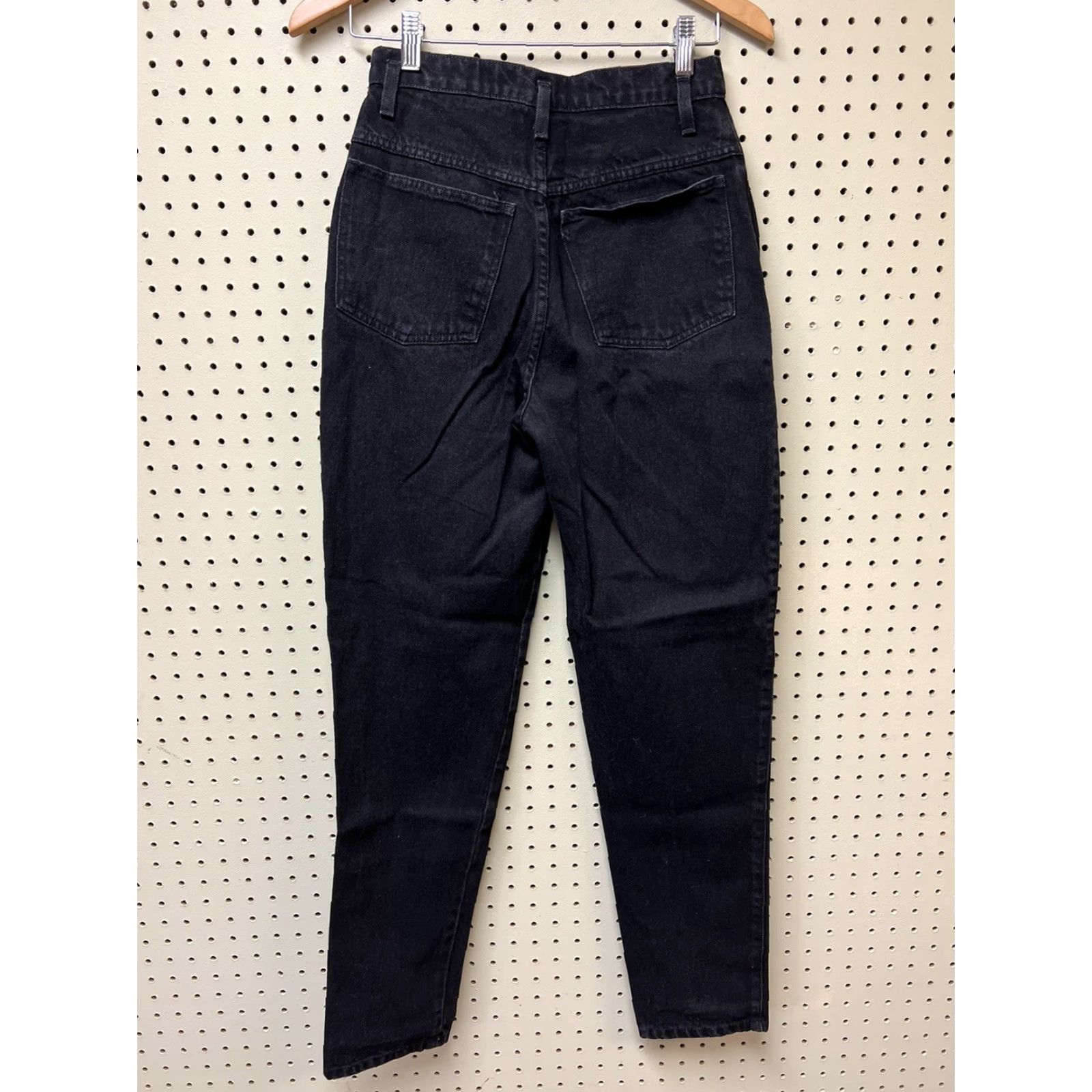 Vintage VTG Sasson Women's Tapered High Rise Mom Jeans Size 9/10 Black Wash Denim Cotton Jeans Casual Womens 1980s Size 30" / US 8 / IT 44 - 2 Thumbnail