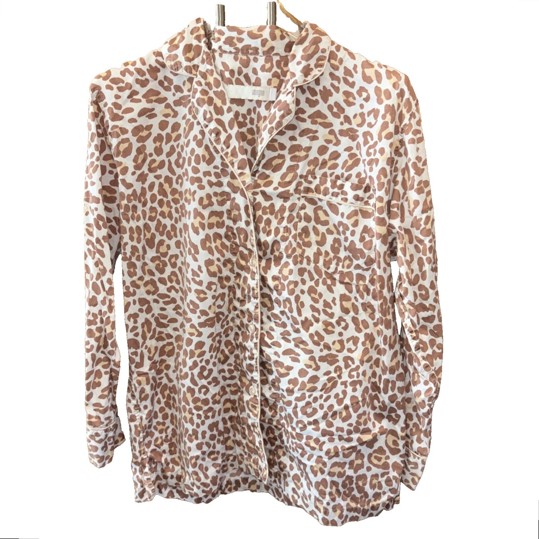 I. Magnin VINTAGE I Magnin Pajama Top Animal Print Long Sleeve Cotton S Size S / US 4 / IT 40 - 2 Thumbnail