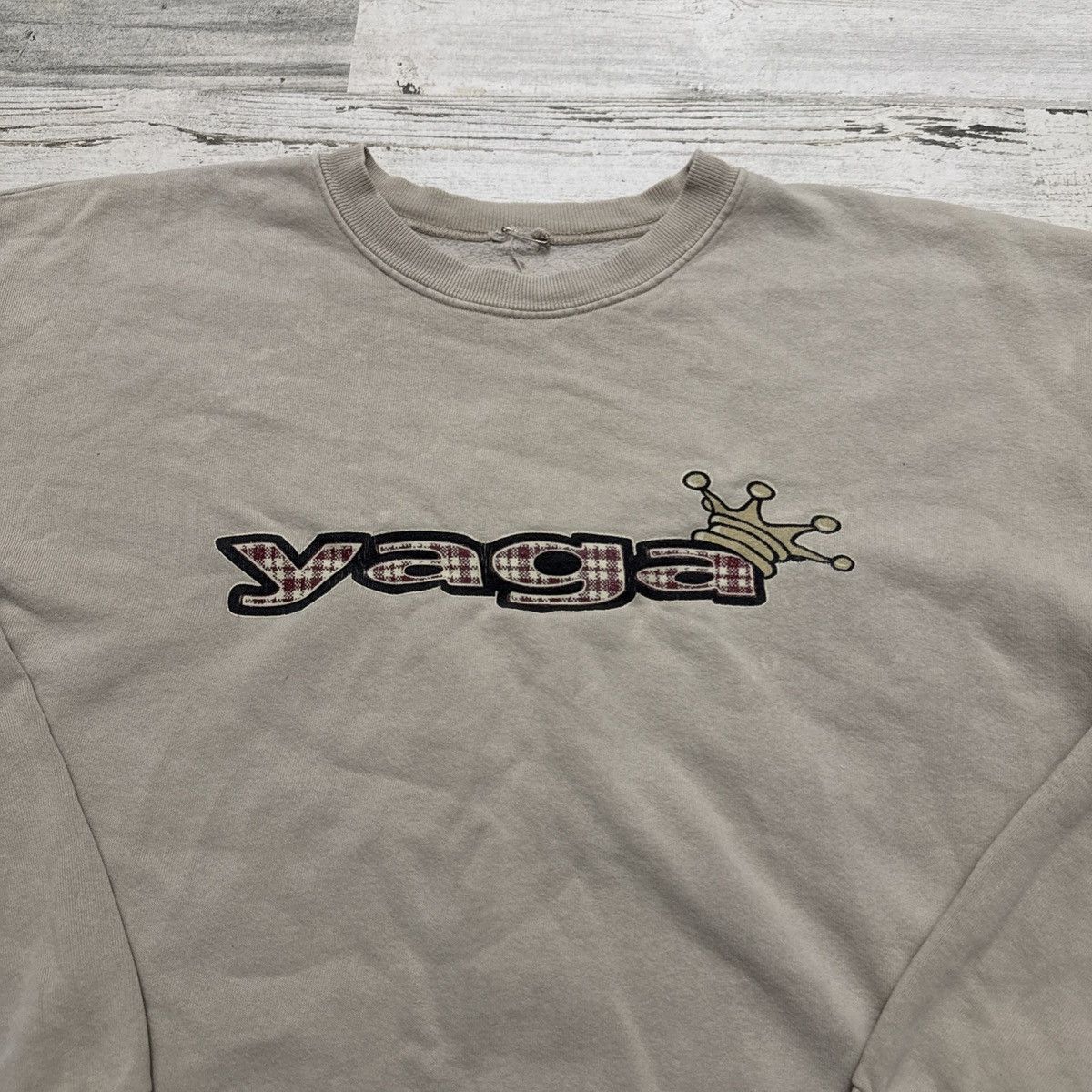 Vintage Vintage 90s YAGA Skateboarding Crew Sweatshirt Crown XL/XXL Size US XL / EU 56 / 4 - 2 Thumbnail