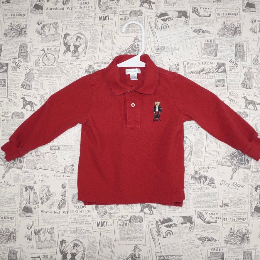 Polo Ralph Lauren 24M - Vintage Y2K Polo Ralph Lauren embroider bear LS shirt Size US S / EU 44-46 / 1 - 1 Thumbnail
