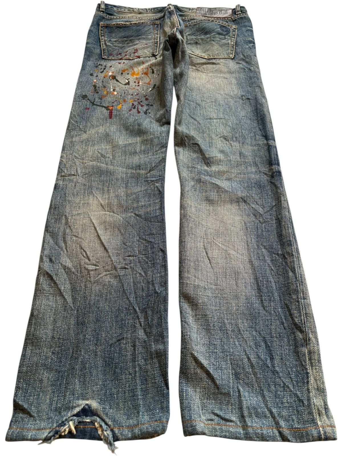 Billionaire Boys Club × Japanese Brand Vintage Billionaire Boy Club Mud Wash Paint Distressed Jeans Size US 32 / EU 48 - 2 Thumbnail