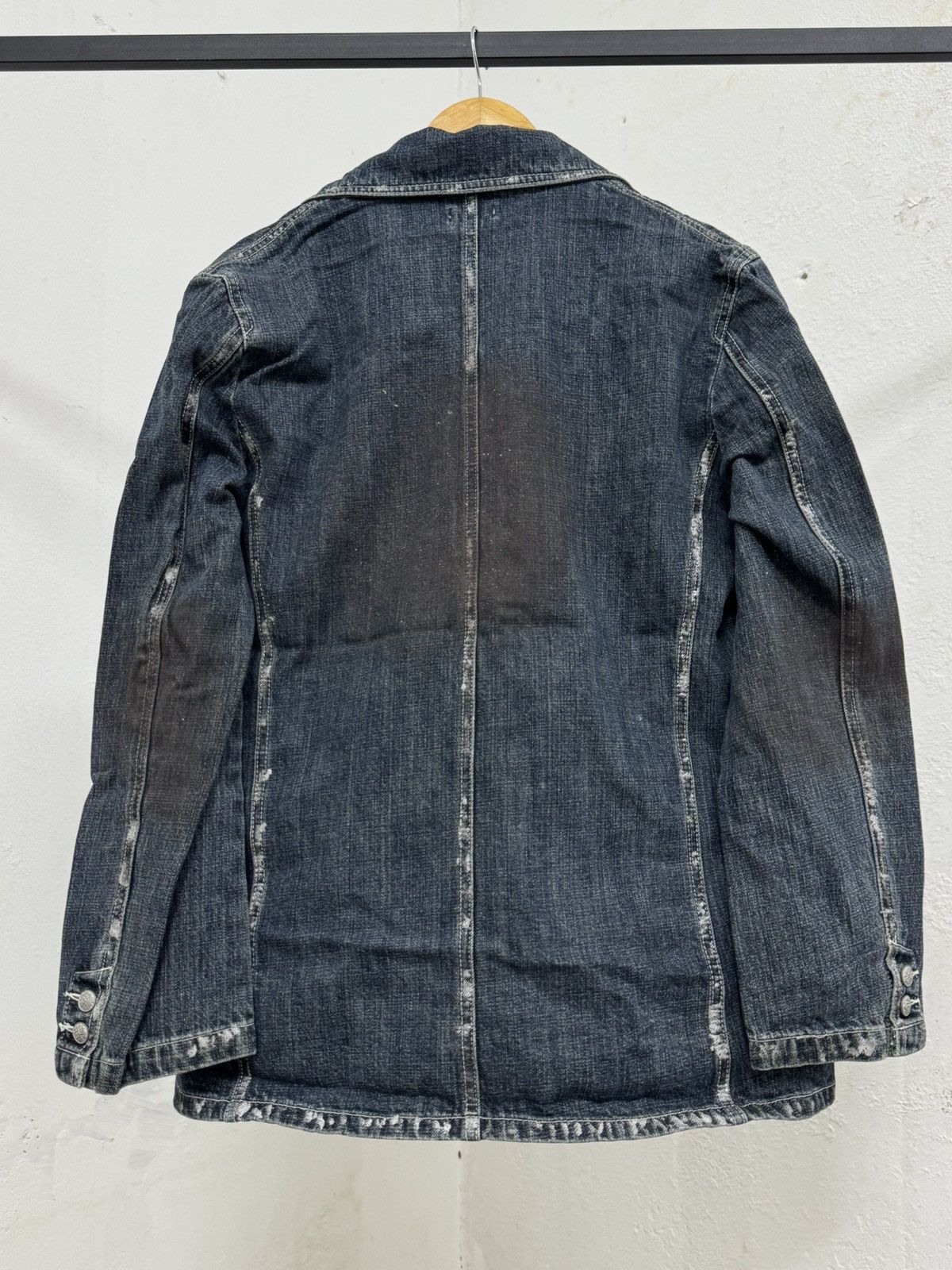 If Six Was Nine 2000s Japanese Brand Skull Punk Denim Blazer Size US L / EU 52-54 / 3 - 8 Thumbnail