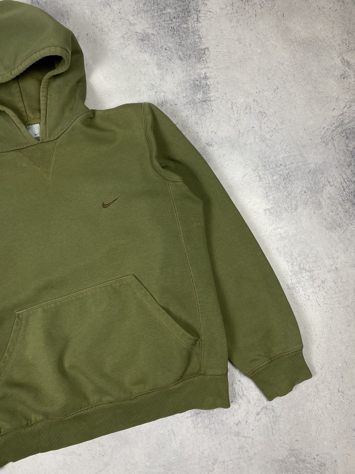 Nike Vintage 00s Nike Swoosh Hoodie y2k drill Size US M / EU 48-50 / 2 - 5 Thumbnail