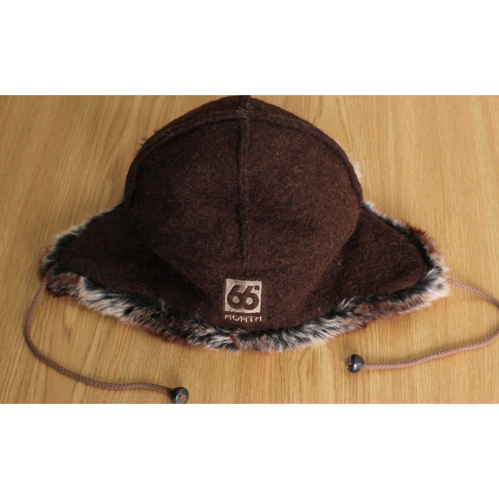 Vintage 66 NORTH ICELAND Kaldi Arctic Hat Trapper Wool Polyester Size 1 Brown Unisex Adults Wool Polyester Outdoor 90s Hats Mens Womens Boys Girls Size ONE SIZE - 3 Thumbnail