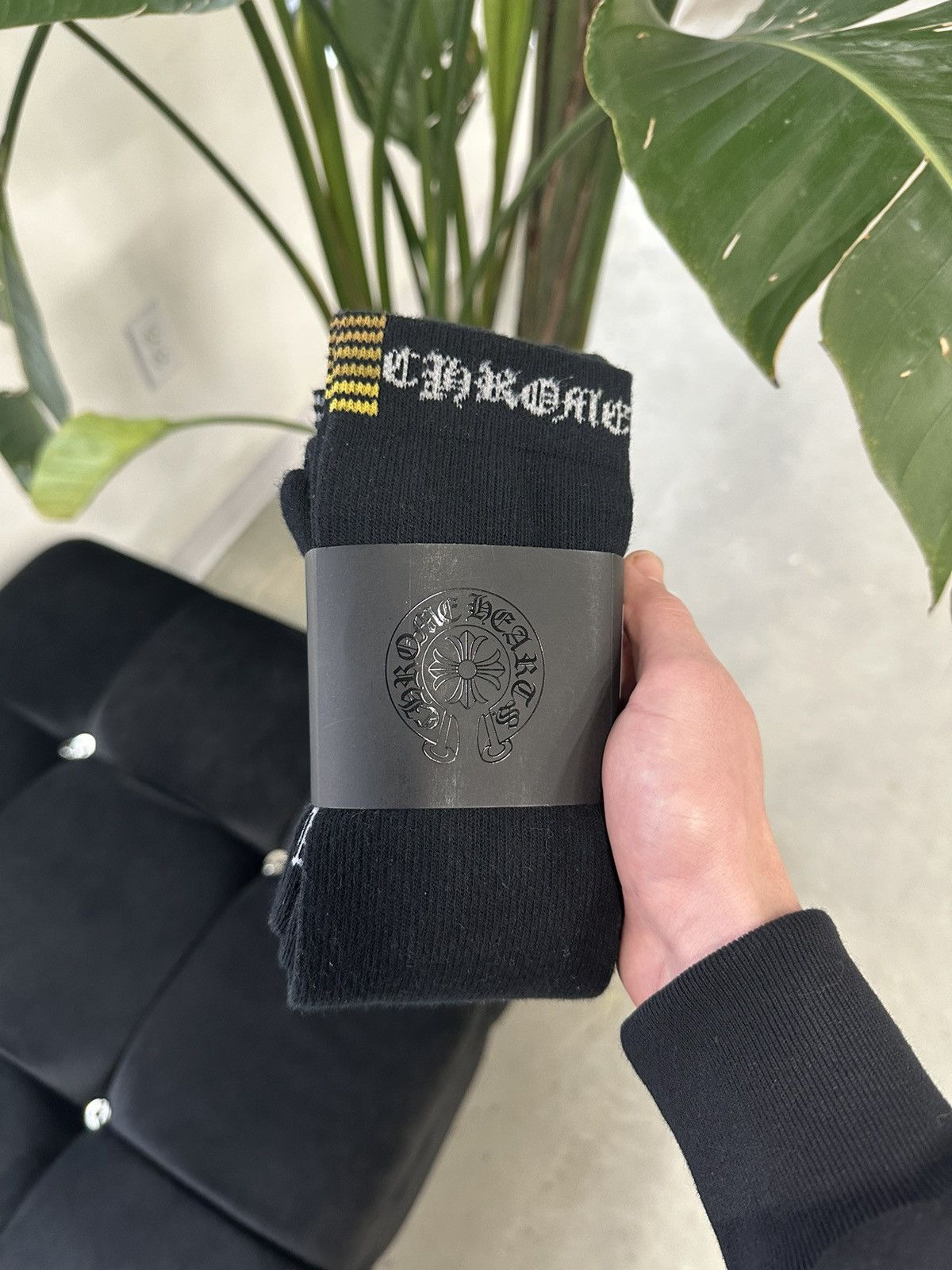 Pre-owned Chrome Hearts Black Socks 2 Pack New