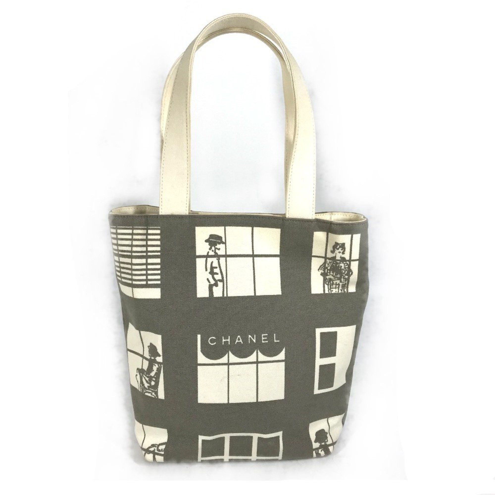 CHANELポーチ♡Windows Line CHANEL Windows Line Handbag, Tote Bag, Shoulder Canvas, Women's