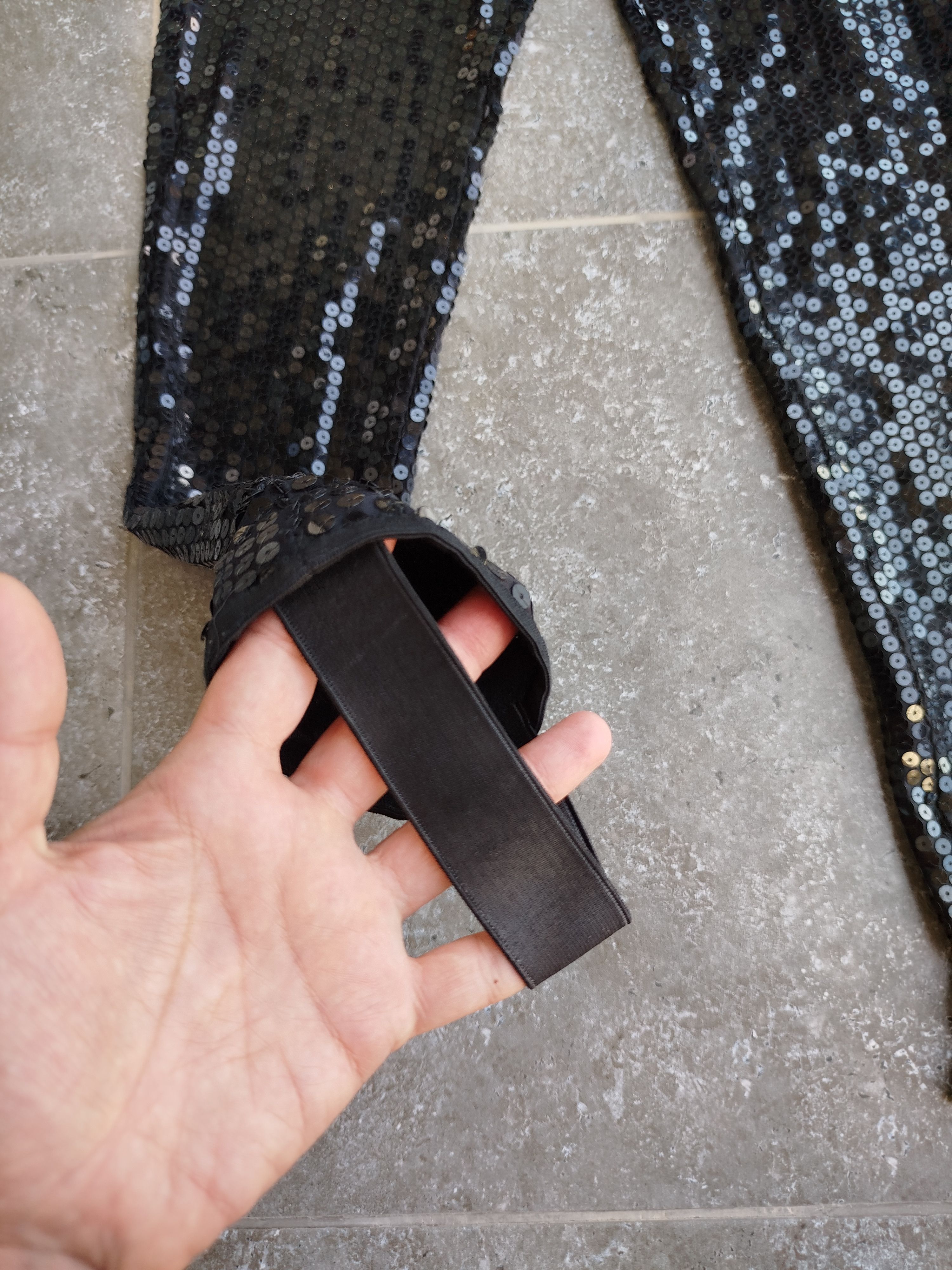 Jean Paul Gaultier Vintage Pants Leggings Sequin Stirrup 90s Size 42 Size 28" / US 6 / IT 42 - 6 Thumbnail