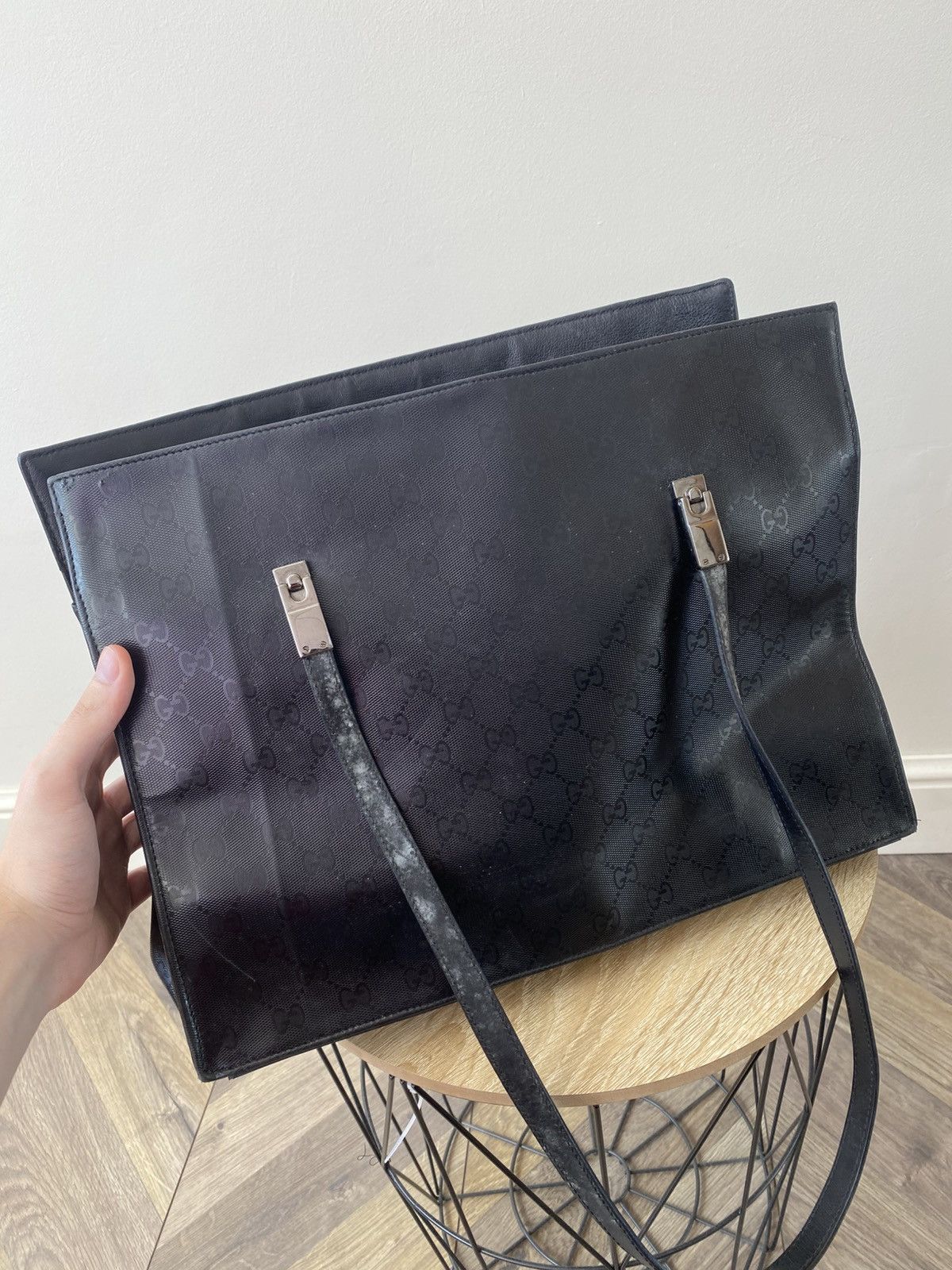Gucci Vintage GUCCI GG Canvas Leather Black monogram bag Size ONE SIZE - 4 Thumbnail