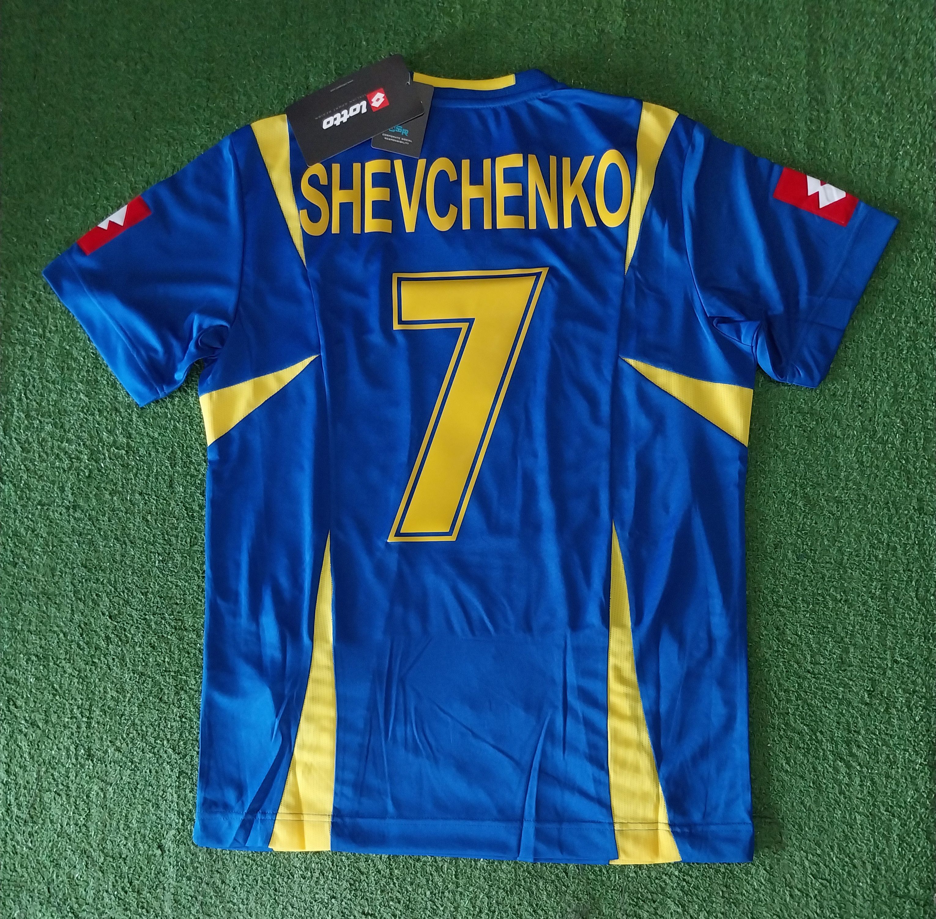 Lotto Sport Ukraine away 2006 andriy shevchenko jersey football