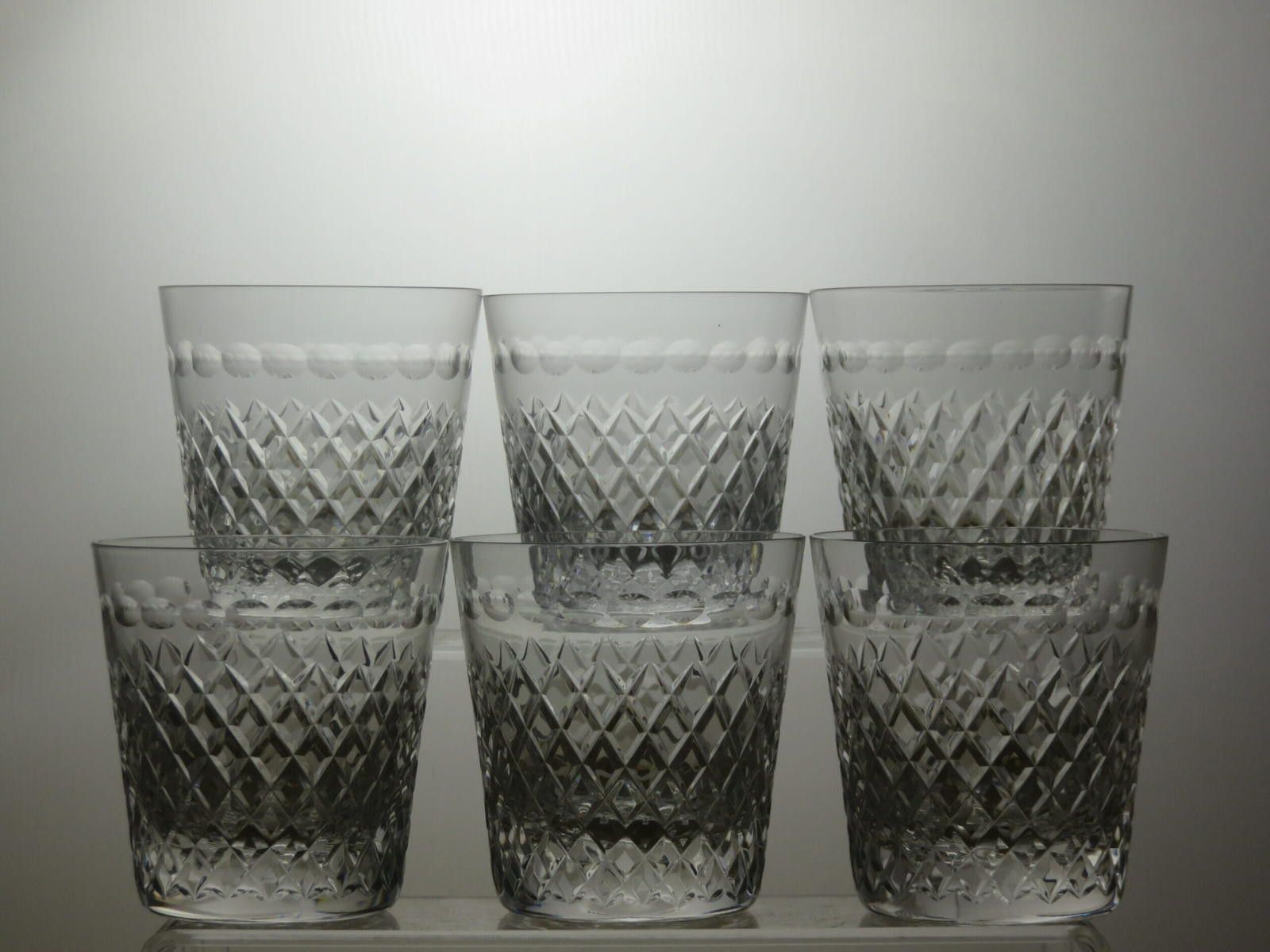 Starter Stuart Crystal Hardwicke Cut Glass Set Of 6 Tumblers 3 1/2" Size ONE SIZE - 3 Thumbnail