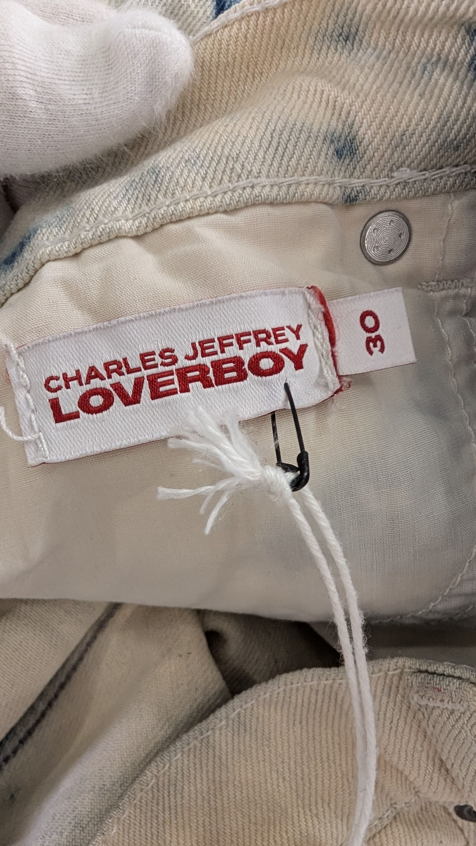 Charles Jeffrey LOVERBOY Charles Jeffrey LOVERBOY Bleached Wide Leg Jeans Size 30 Size US 30 / EU 46 - 5 Thumbnail