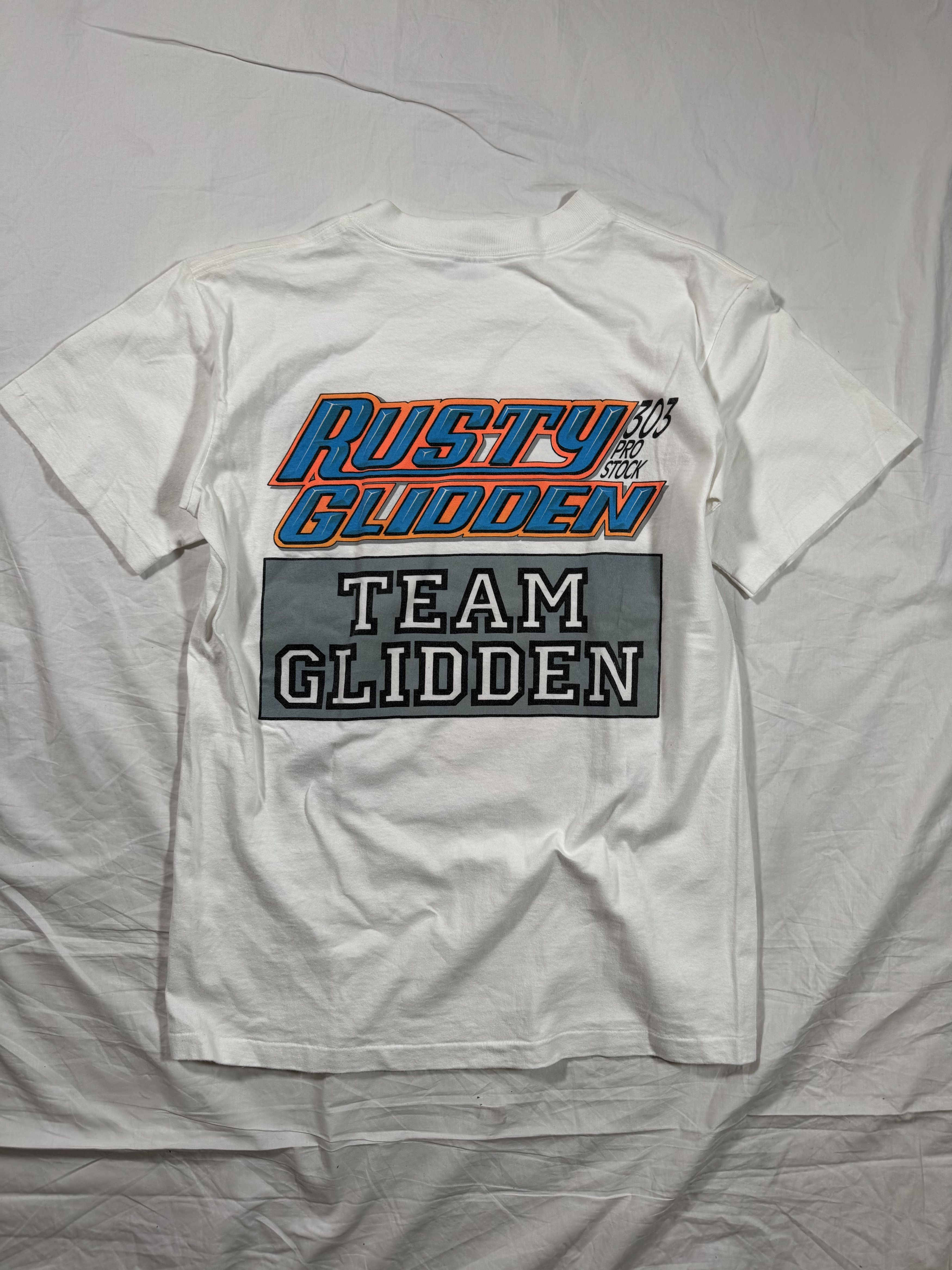 NASCAR Vintage 90s Rusty Glidden Nascar Racing Tee Single Stitch Size US M / EU 48-50 / 2 - 2 Thumbnail