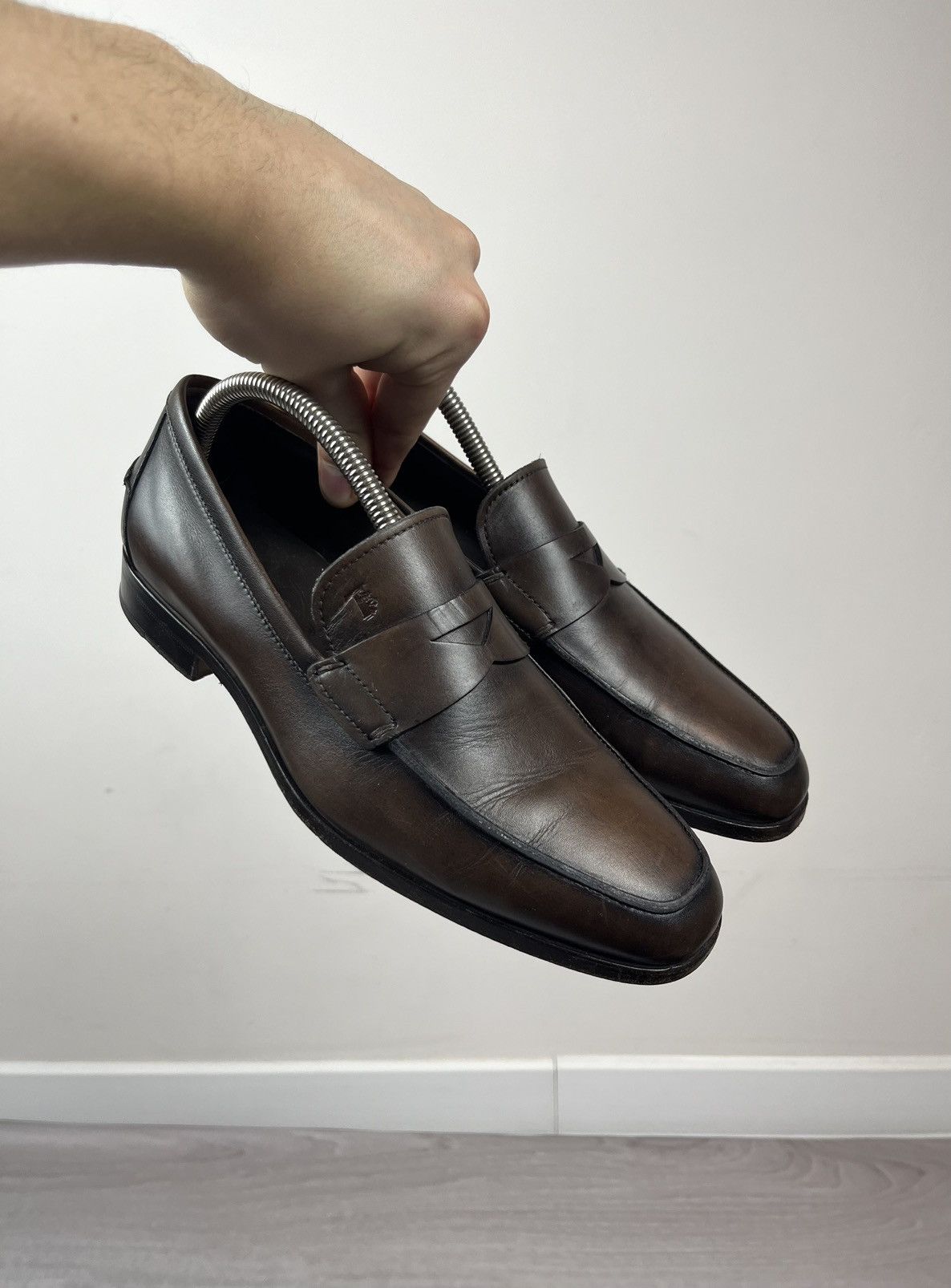 Tod's Tod’s Italy Brown Leather Penny Loafers Shoes Size US 8 / EU 41 - 1 Thumbnail