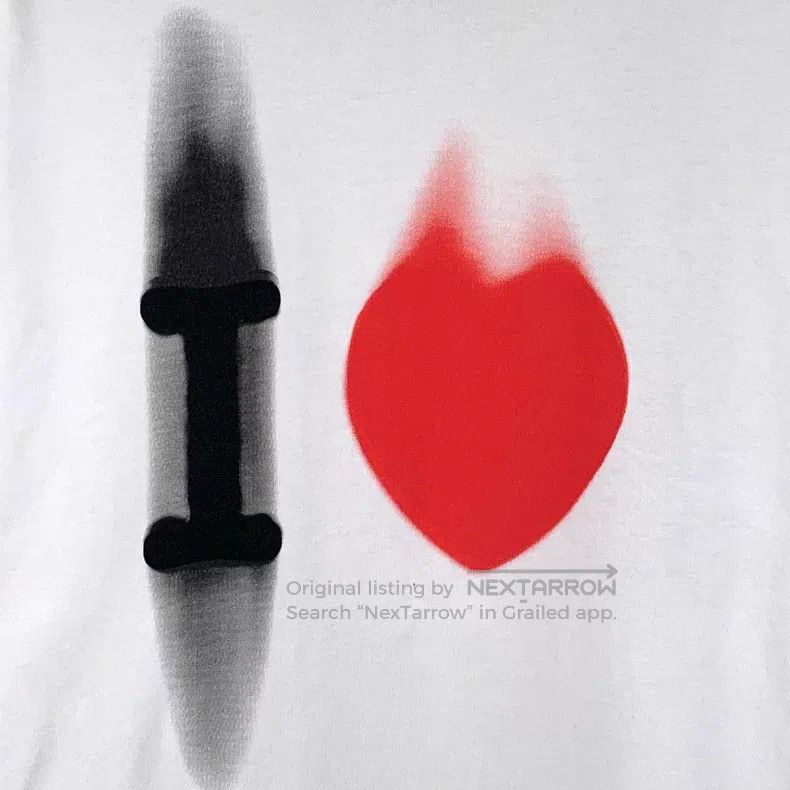 Balenciaga Balenciaga White letter heart print cotton crew neck short Size US XXS / EU 40 - 4 Thumbnail