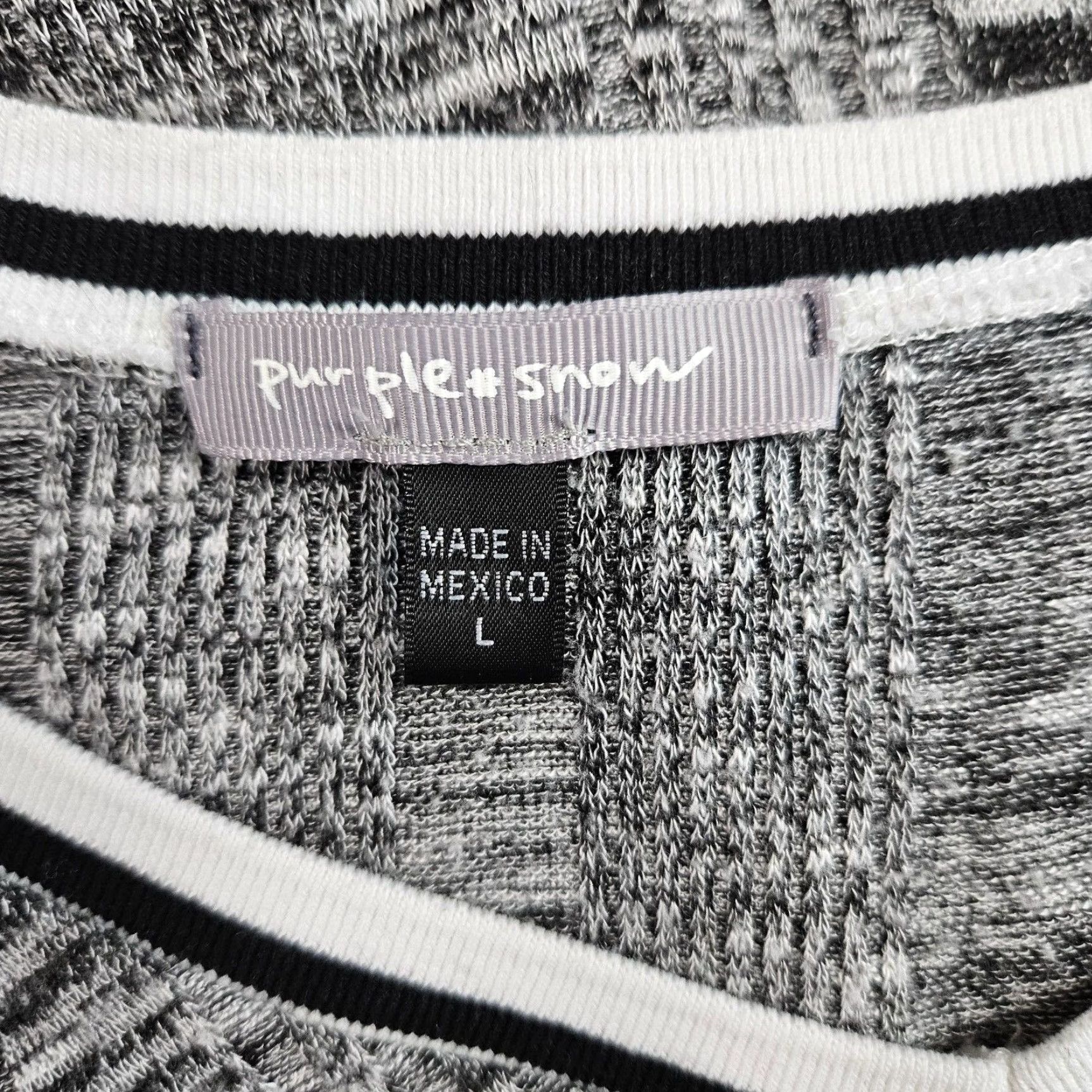 Vintage Purple Snow Knit Top Womens L Gray V-Neck Long Sleeve Blouse Size L / US 10 / IT 46 - 5 Thumbnail