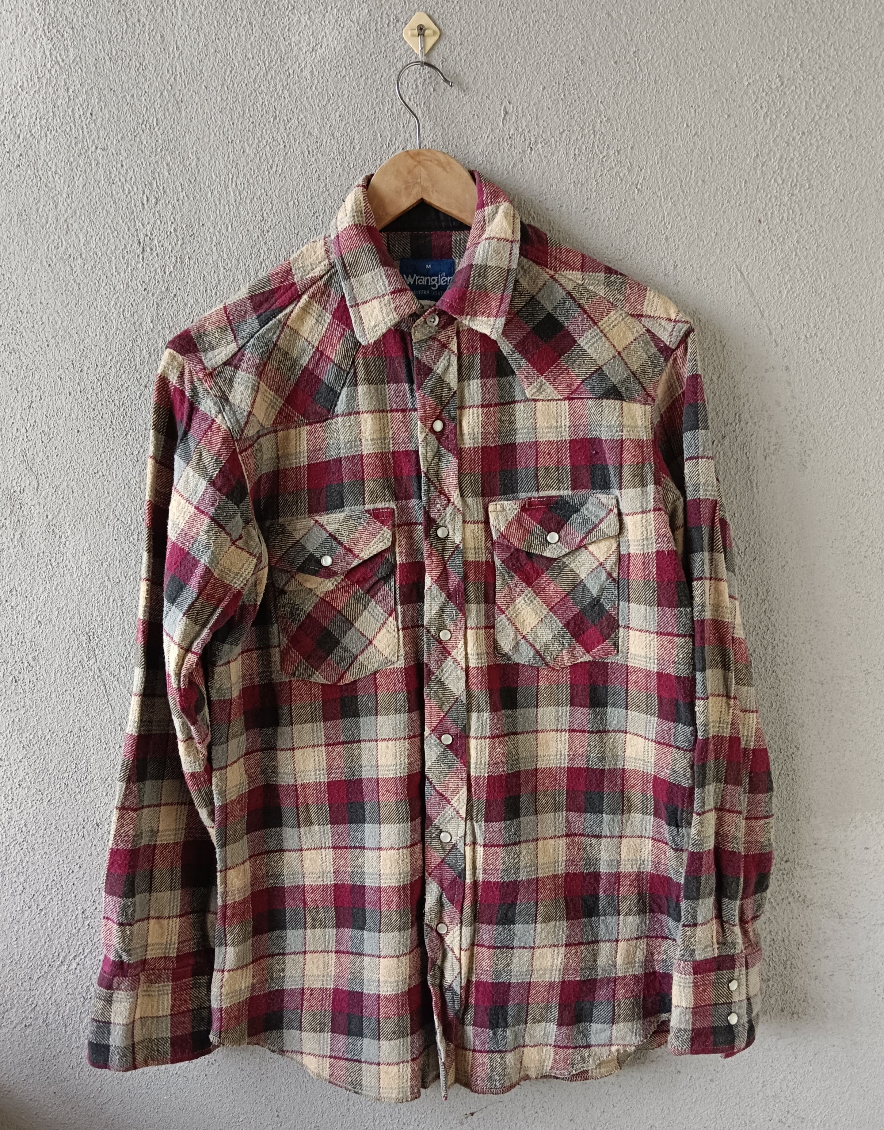 Wrangler Western Shirt Size M Long Sleeve