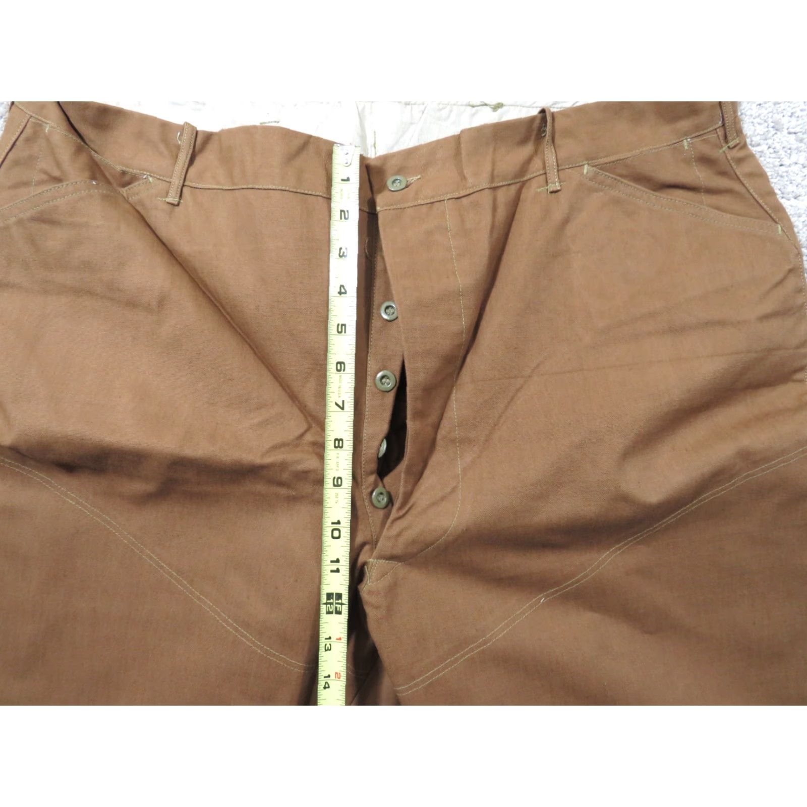 Vintage VINTAGE Duxbak Hunting Pants Canvas 42x30 Button FLY Brown 1920s Mens Adults Size US 42 / EU 58 - 7 Thumbnail
