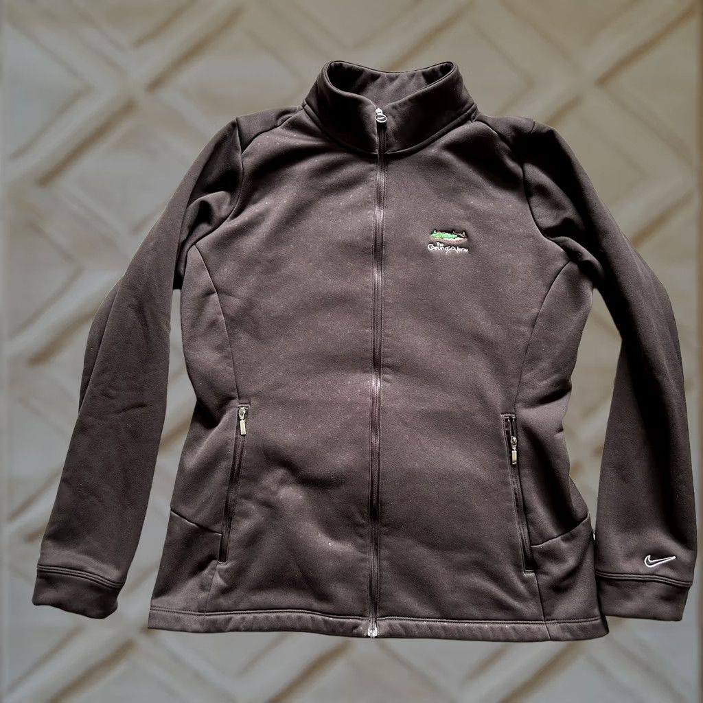 Nike Nike Women’s Jacket Brown Full Zip L - Coeur d’Alene Resort Golf Course, Polyester, Basic Style, Outdoor/Active 90s? Size L / US 10 / IT 46 - 1 Thumbnail