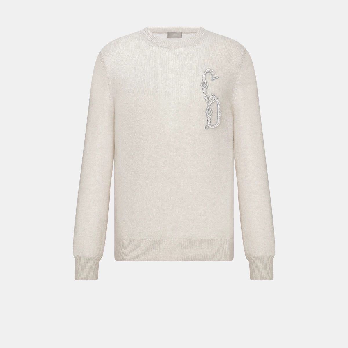 Dior o1bcso1str1124 Sweater with CD Interlaced Signature in White Size US M / EU 48-50 / 2 - 1 Thumbnail