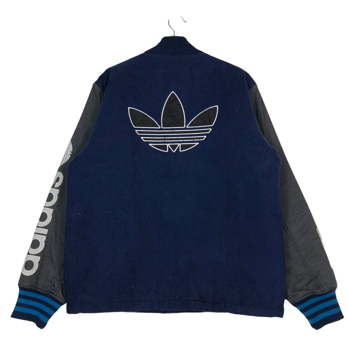 Adidas 🔥VINTAGE VARSITY JACKET ADIDAS BIG LOGO FULL PRINT Size US M / EU 48-50 / 2 - 8 Thumbnail