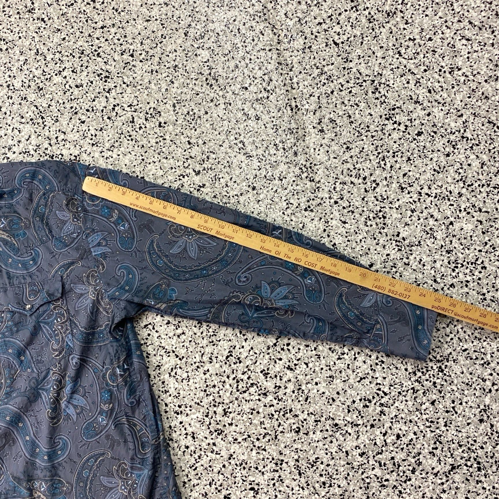 Roper VINTAGE Roper Shirt Paisley Western Pearl Snap Long Sleeve Blue XL Mens Size US XL / EU 56 / 4 - 4 Thumbnail