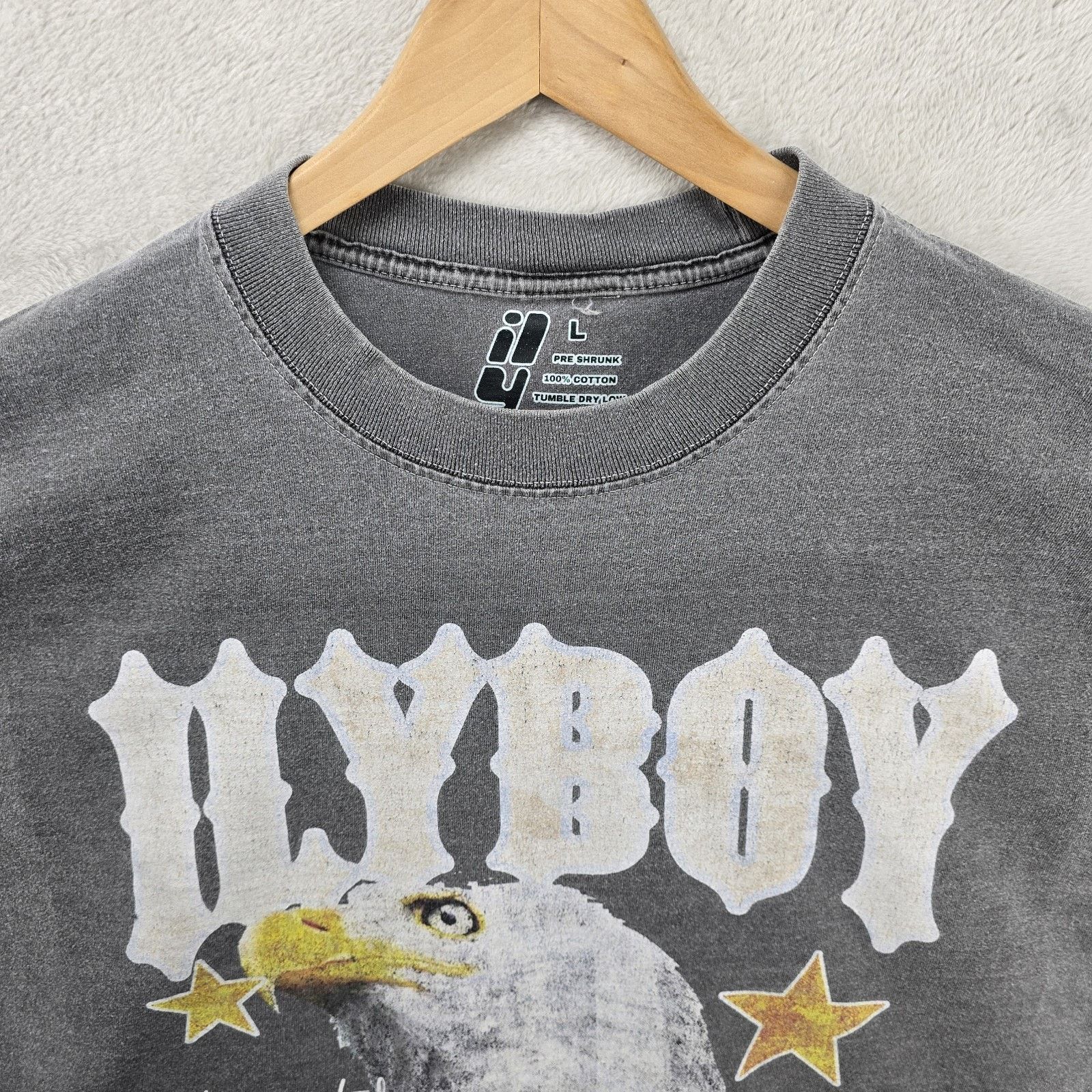 Other ILBOY Worldwide Oversized Tee Shirt Mens Large Gray Eagle Size US L / EU 52-54 / 3 - 3 Thumbnail