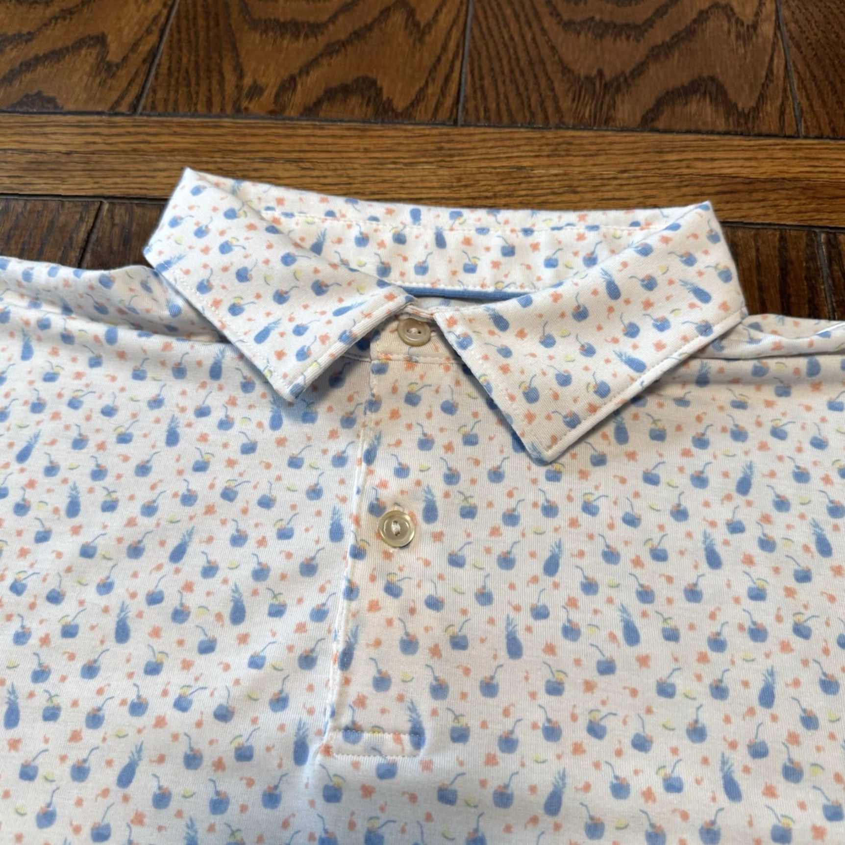 Peter Millar Peter Millar Seaside Polo Shirt Mens Size Medium Pineapple Coconut Mpee Logo Shirt Regular Men Multicolor Mockup? Size US M / EU 48-50 / 2 - 2 Thumbnail