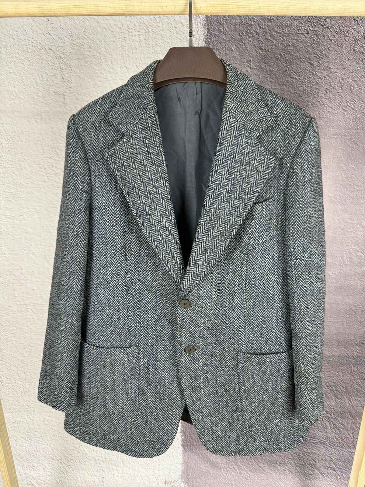 Harris Tweed Harris Tweed vintage 2 button blazer sport coat size 26 Size 42R - 2 Thumbnail